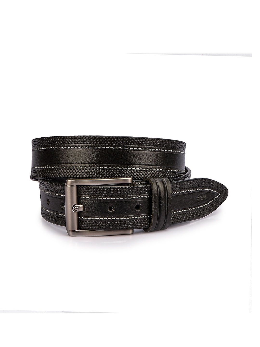 

GIL Men Textured Leather Formal Belt, Black