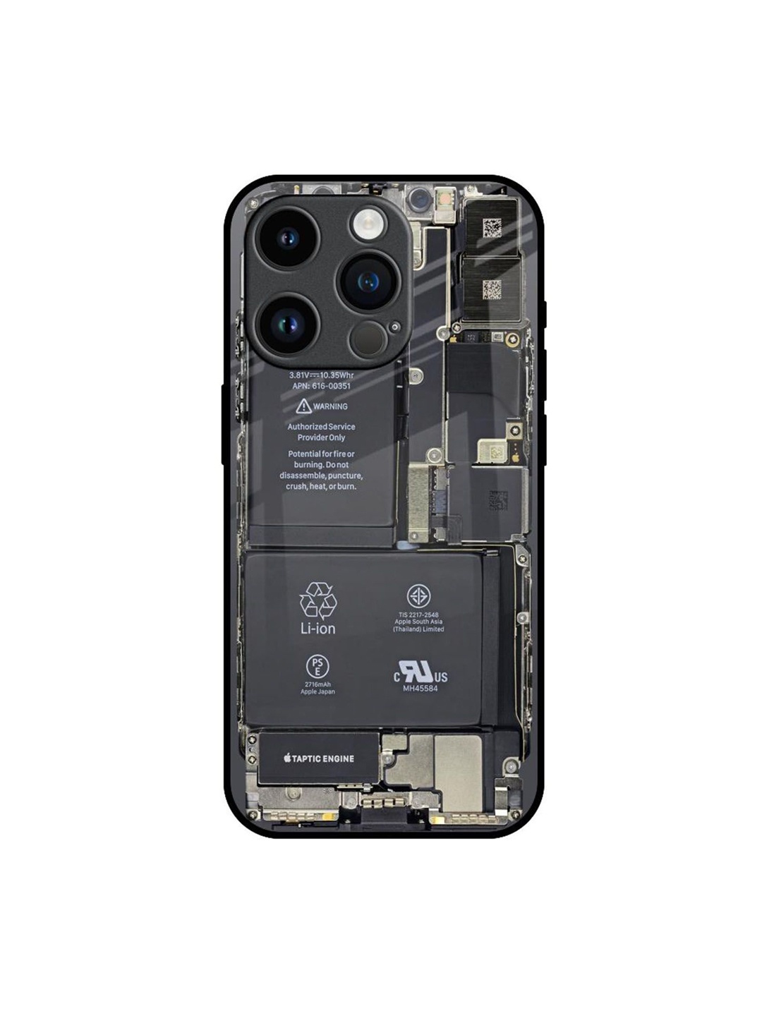 

QRIOH Quirky Printed iPhone 14 Pro Back Case Mobile Accessories, Grey