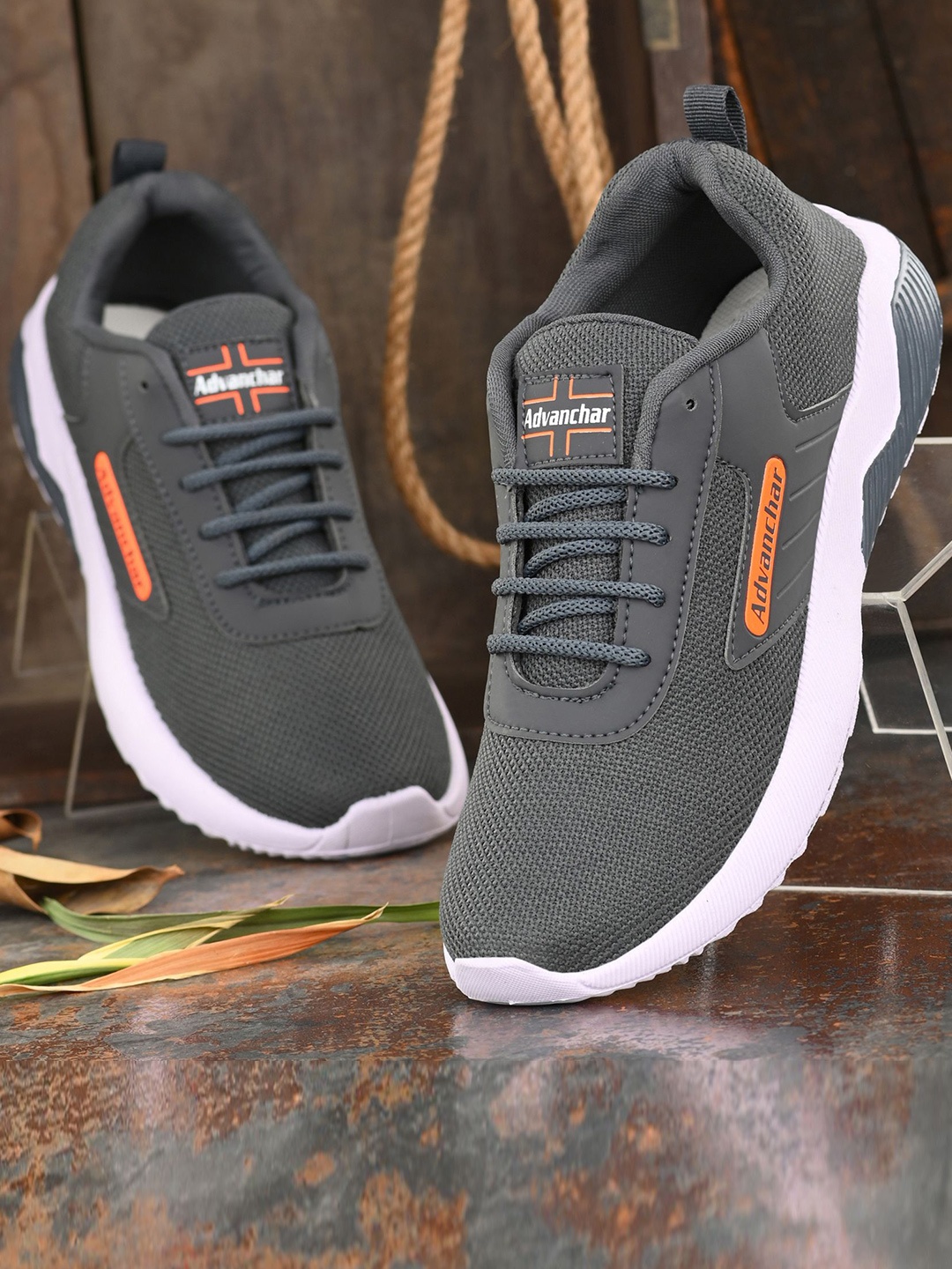

NOBELITE Men Running Non-Marking Shoes, Grey