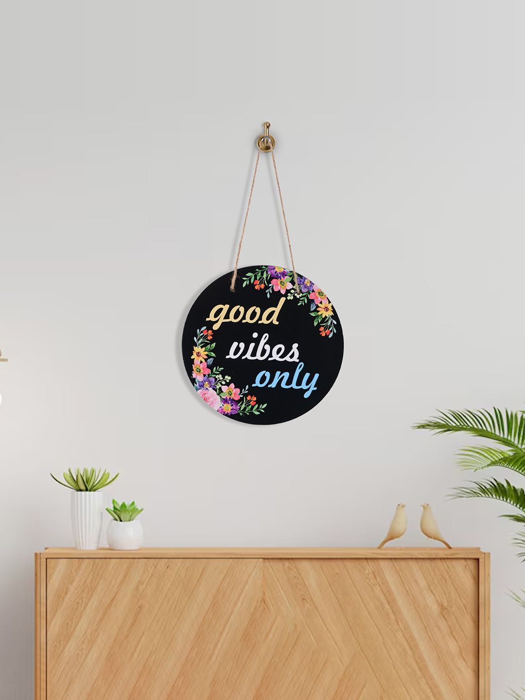

Kuber Industries Black & Pink Inspirational Quotes Wooden Wall Hanging