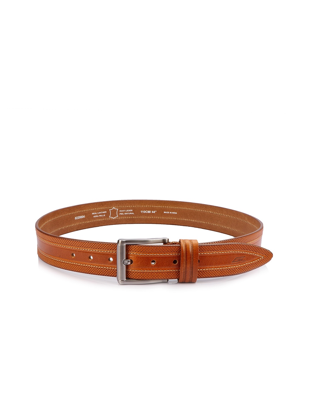 

GIL Men Textured Leather Formal Belt, Tan