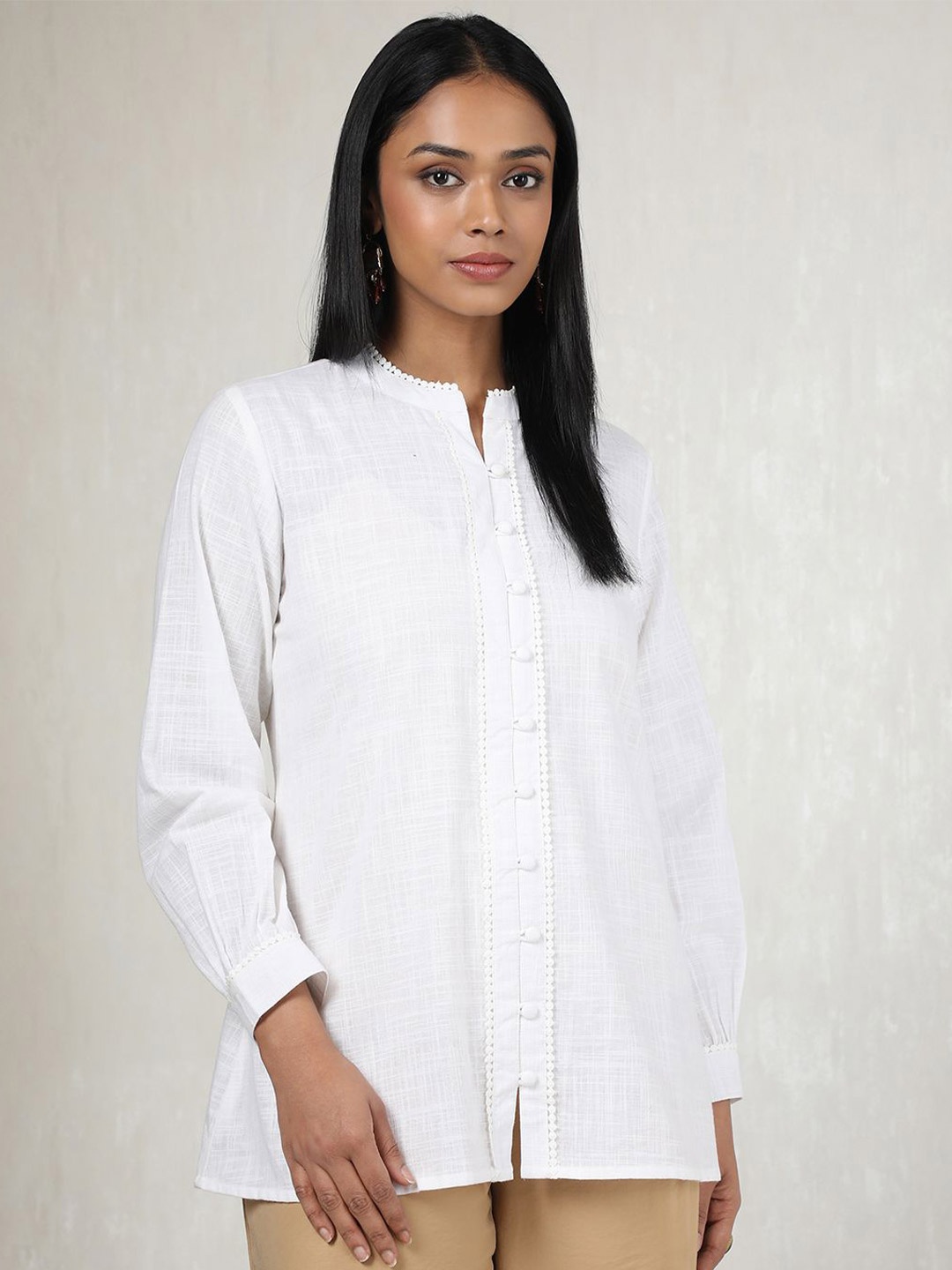 

Soch Mandarin Collar Tunic, White