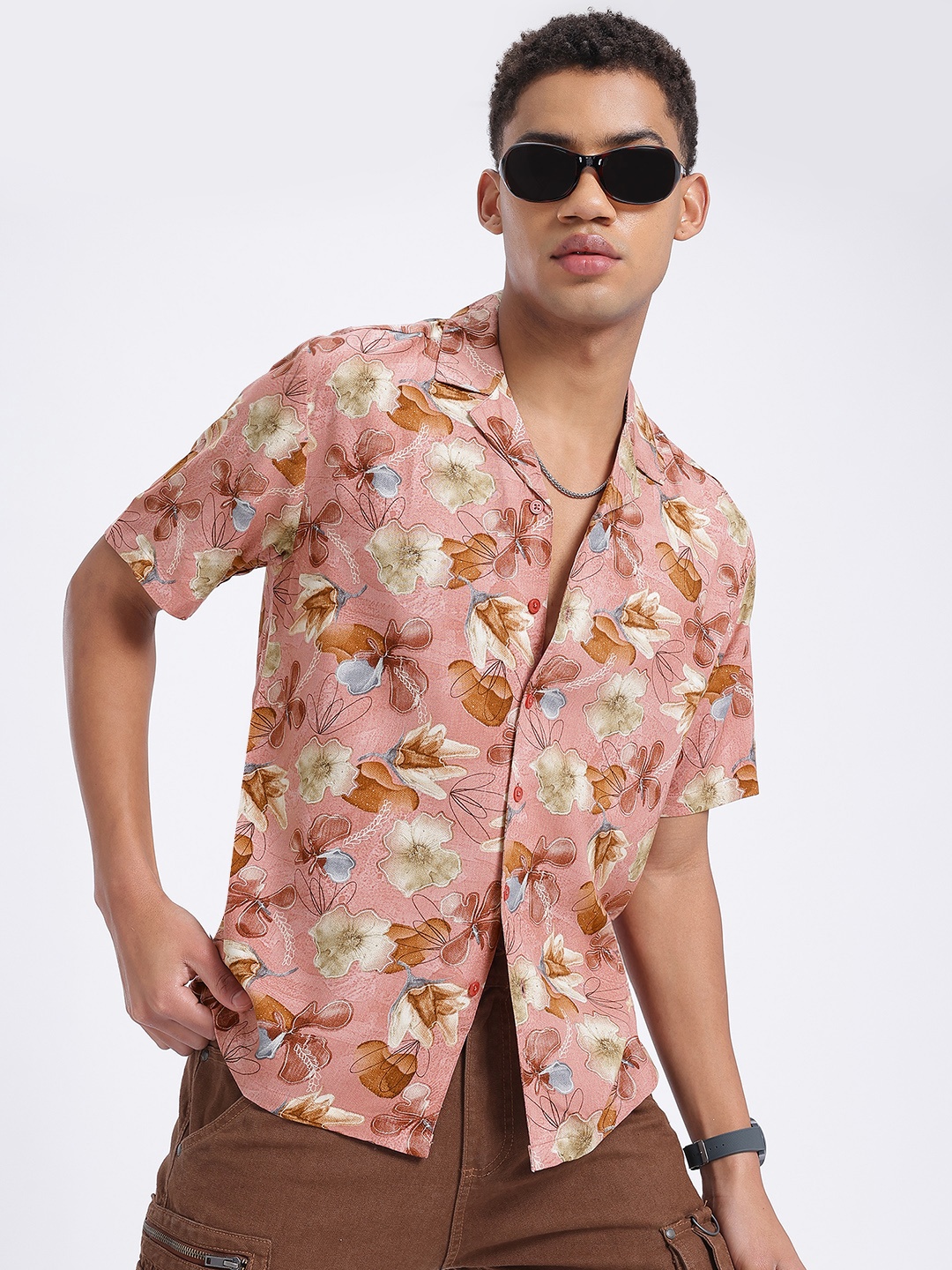 

glitchez Summer Dreams Printed Relaxed Shirt, Pink