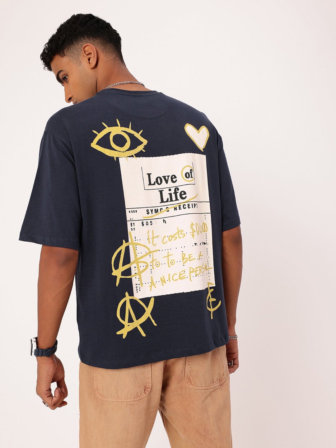 

Kook N Keech Street Life Printed Relaxed Fit T-shirt, Navy blue