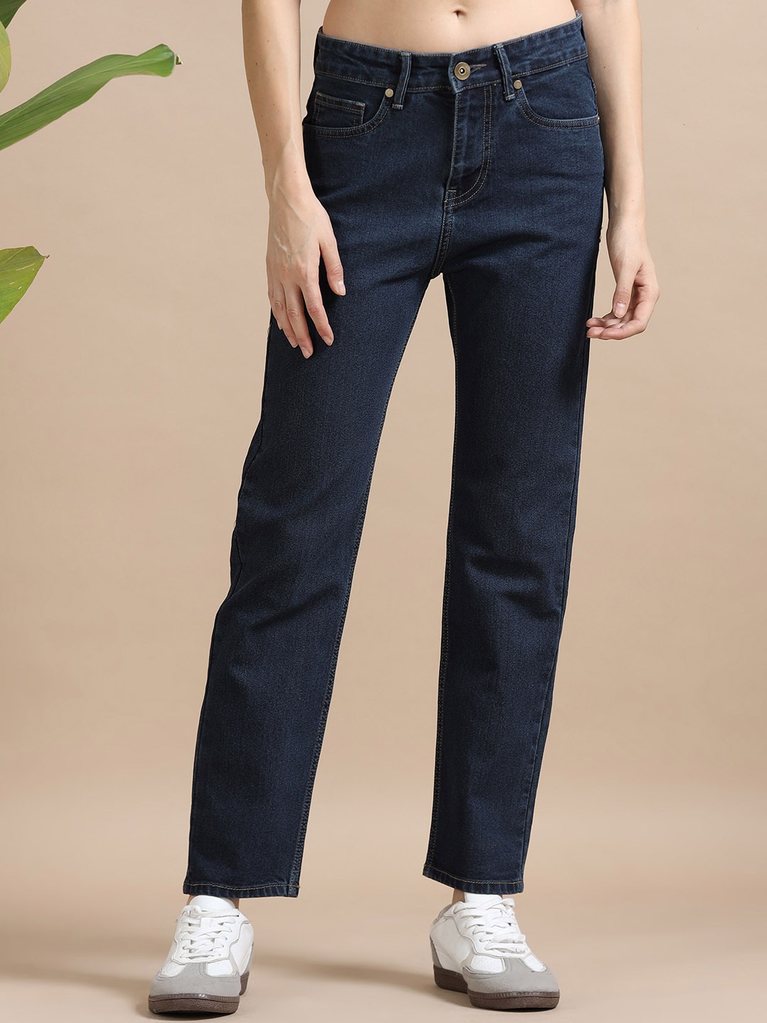 

Chemistry Women Comfort Straight Fit High-Rise Stretchable Jeans, Blue