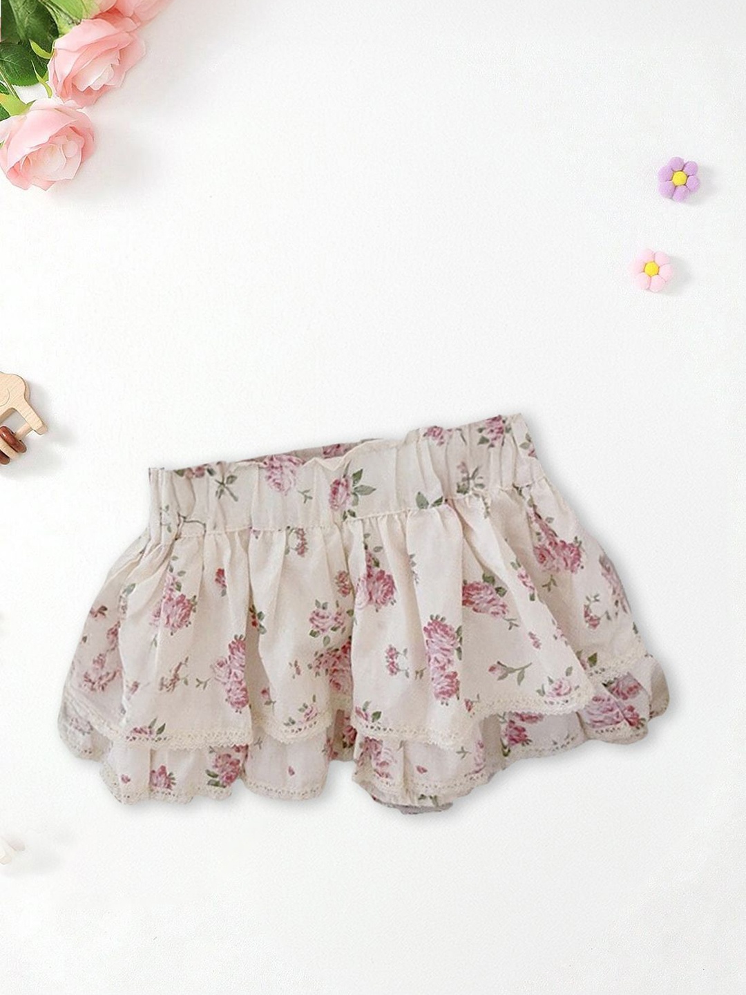 

FOREVER FRIDAY Girls Printed Knee Length Skirt, White