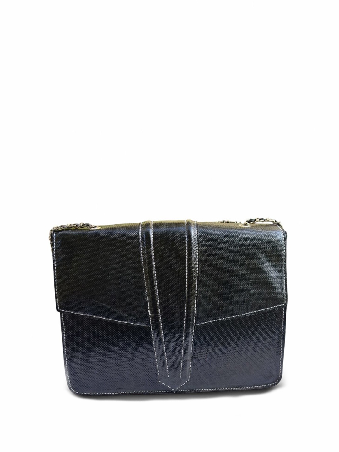 

PERKED Leather Swagger Sling Bag, Black