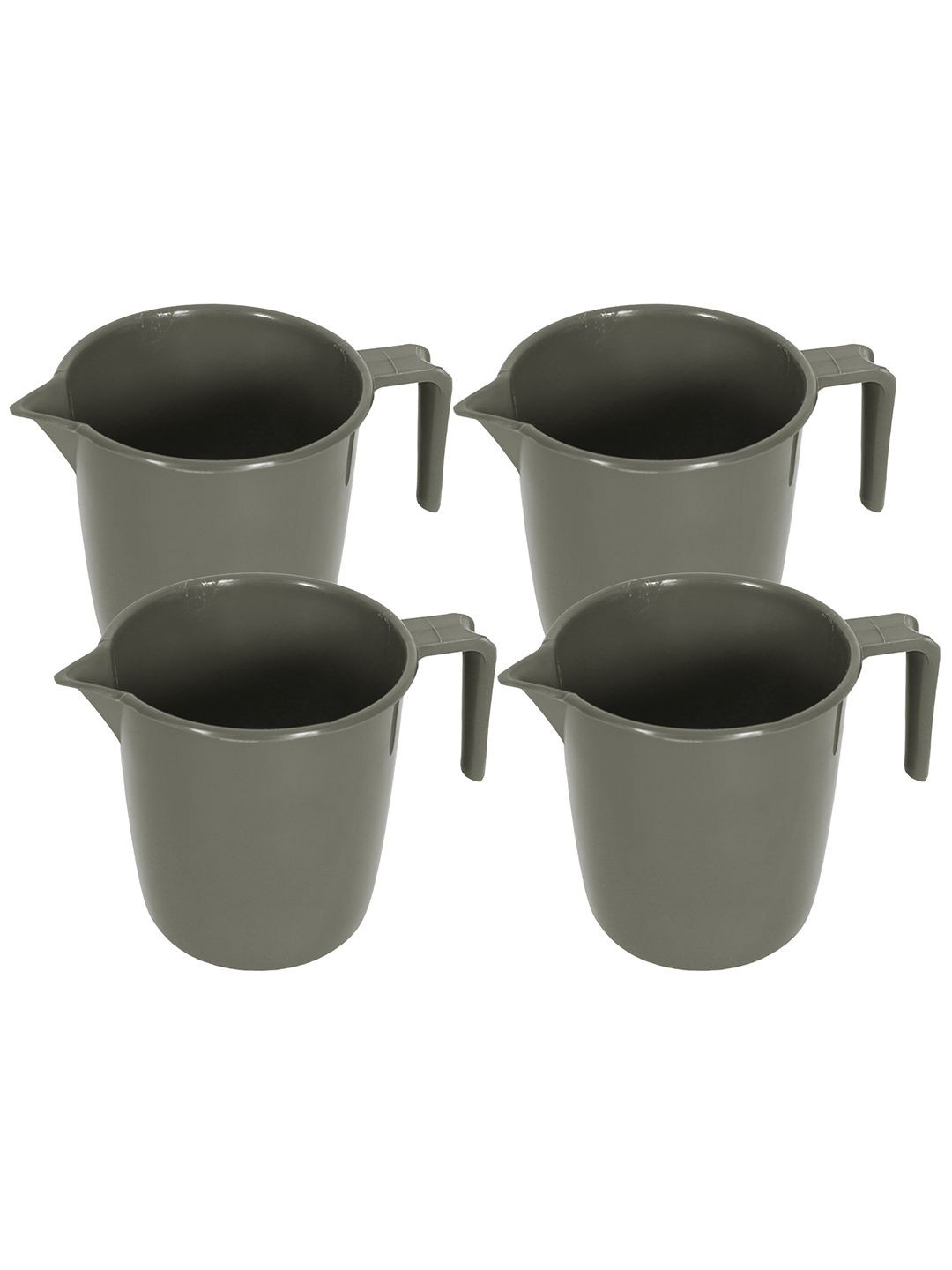 

Kuber Industries Grey 4 Pieces Glossy Bath Mugs 1L Each