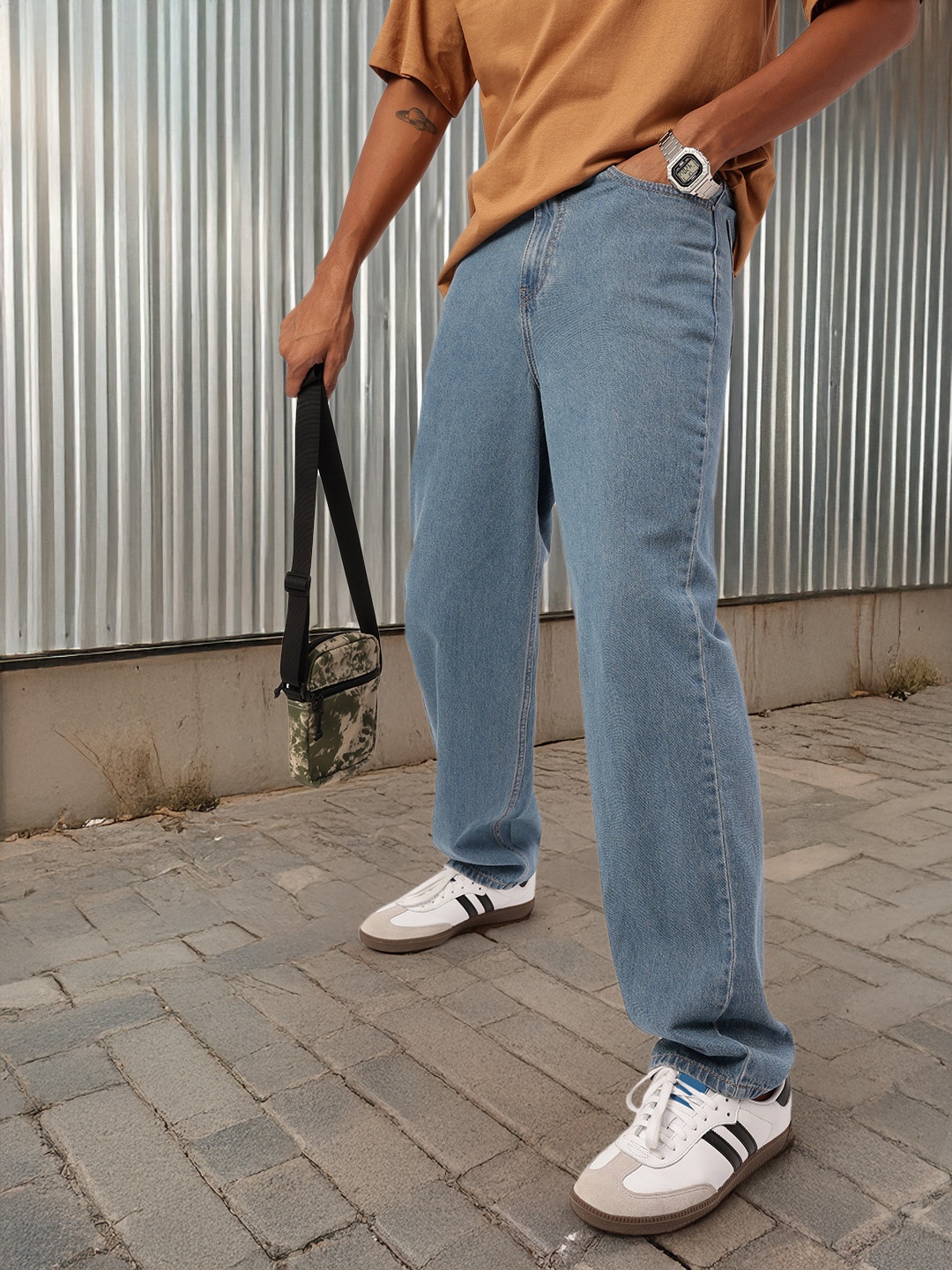 

Kook N Keech Men Grunge Touch Loose Fit Jeans, Blue