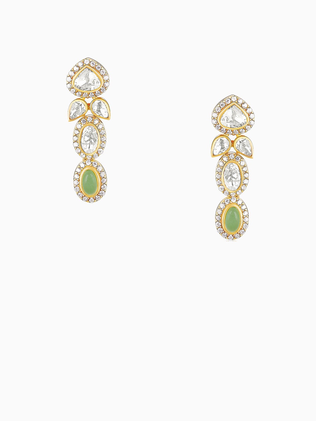 

GIVA Silver Gold Plated Teardrop Shaped Drop Earrings