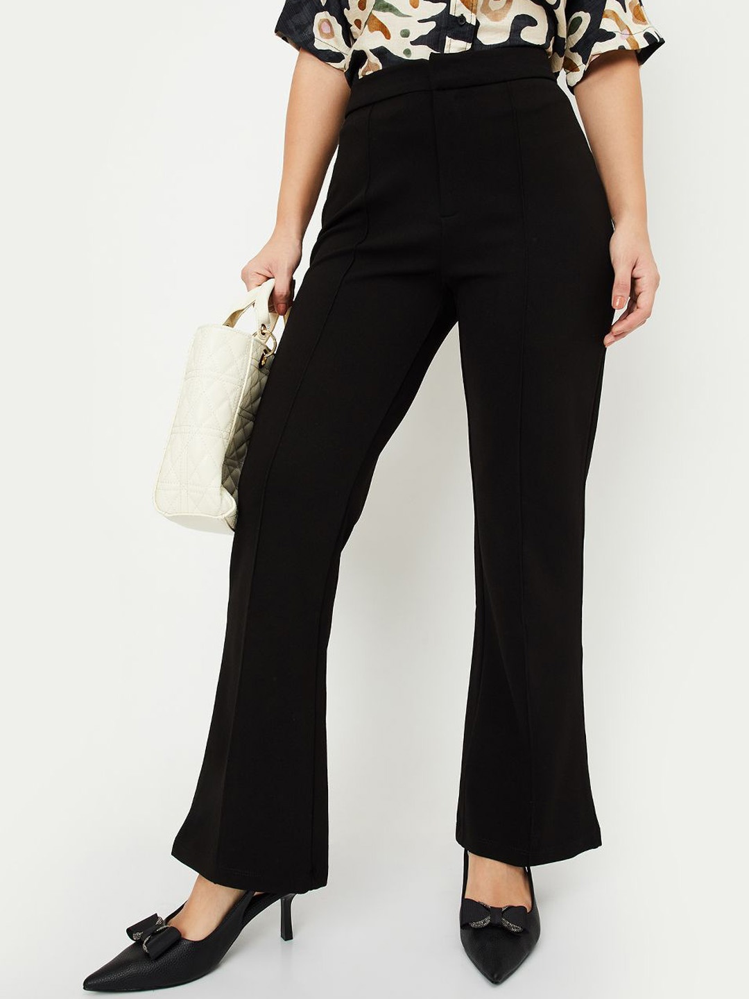 

max Women Trousers, Black