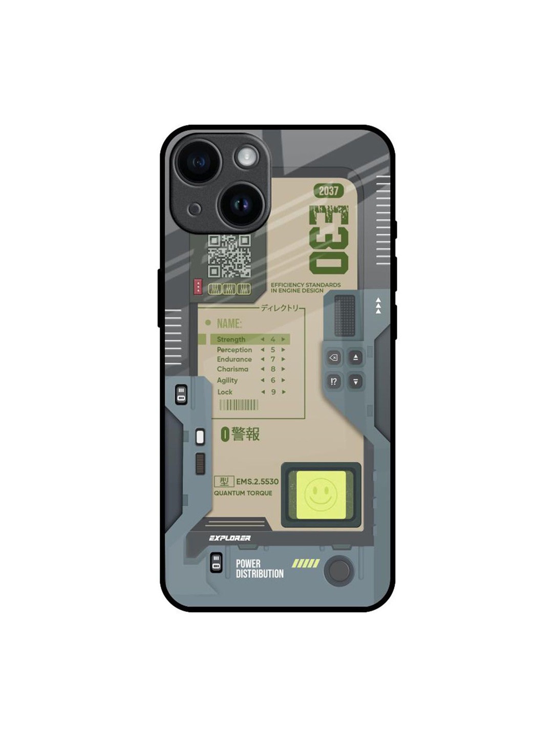 

QRIOH Typography Printed iPhone 14 Back Case Mobile Accessories, Grey