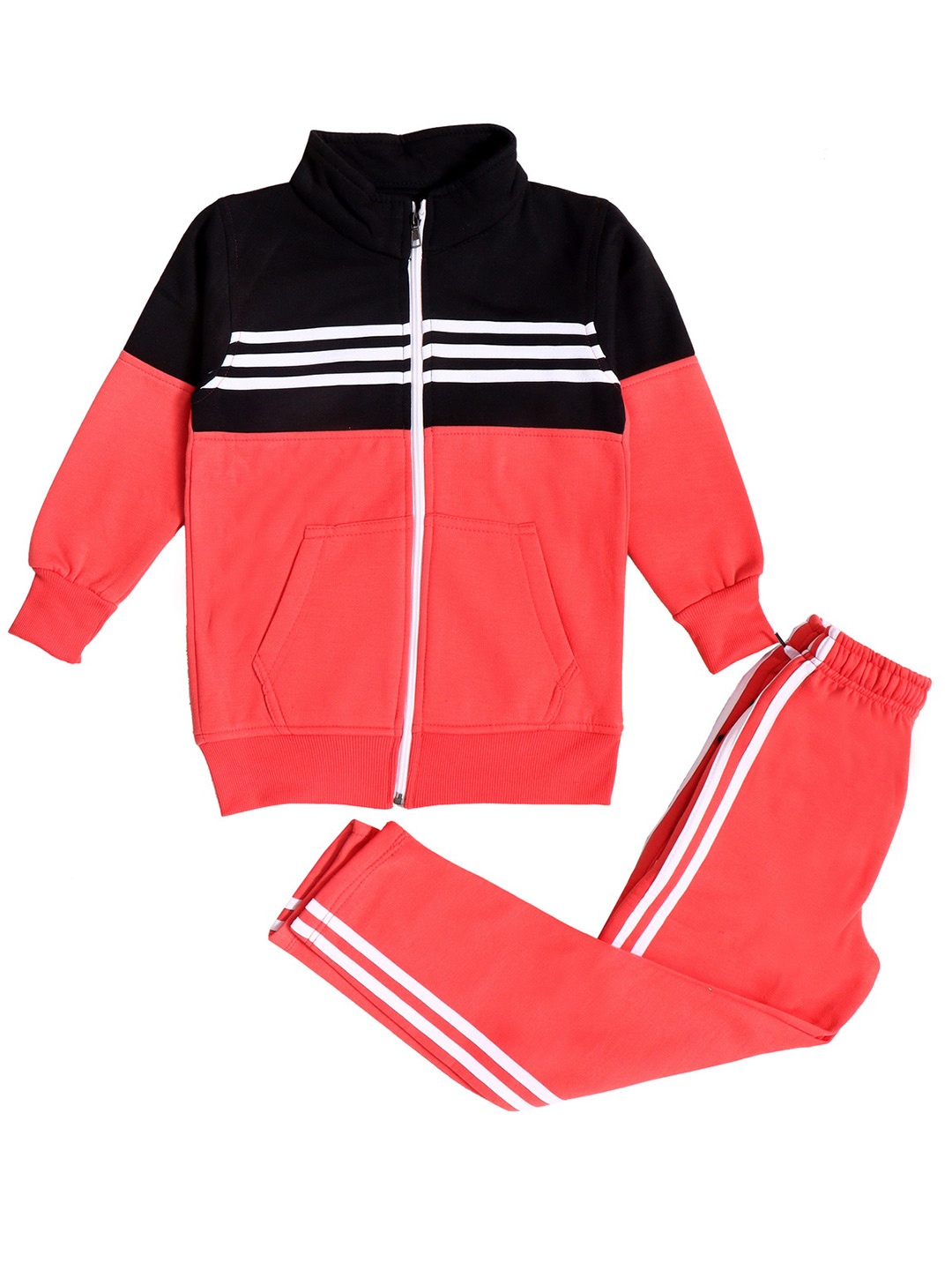 

CARACAS Kids Color Blocked Tracksuit, Pink