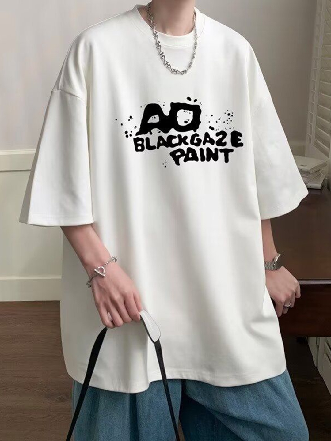 

StyleCast Men Typography Printed Pure Cotton T-shirt, White