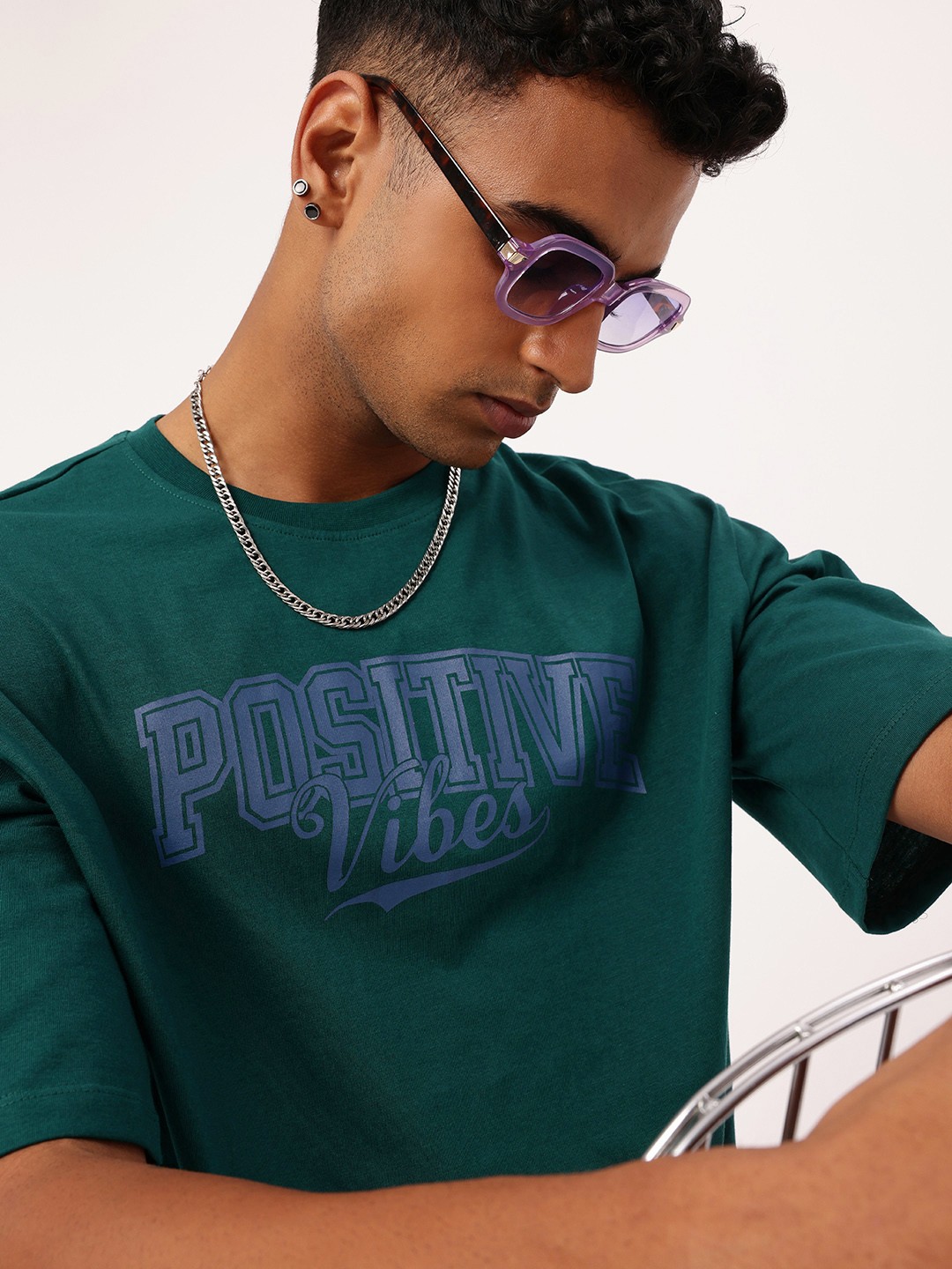 

Kook N Keech Street Cool Vibes Printed Oversized T-shirt, Green