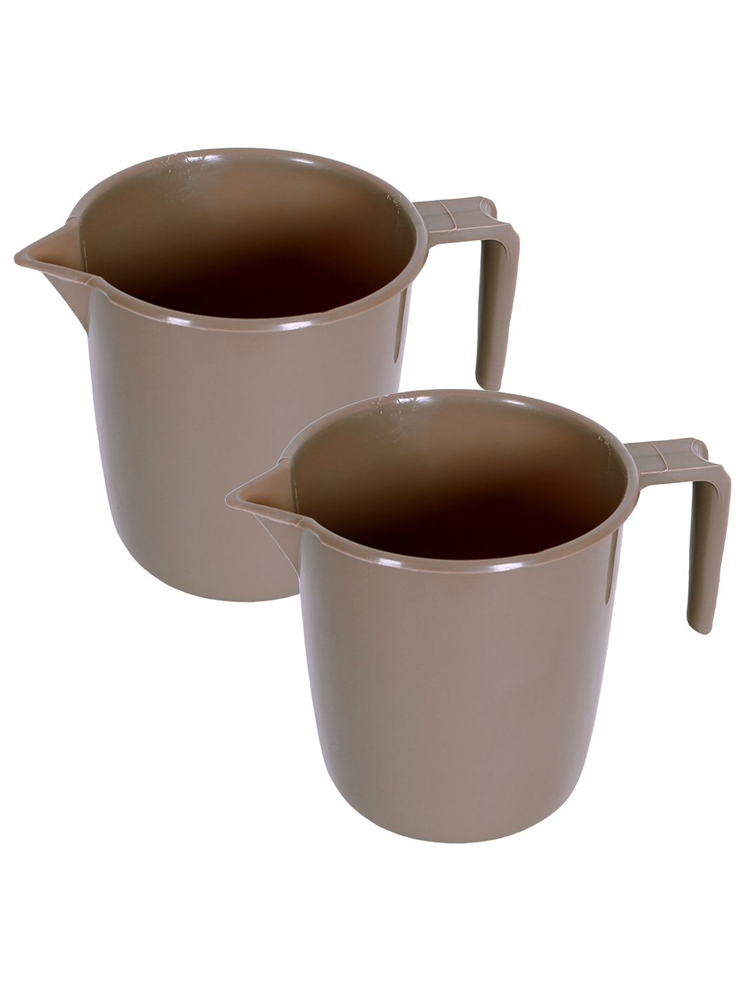 

Kuber Industries Brown 2 Pieces Glossy Bath Mugs 1L Each