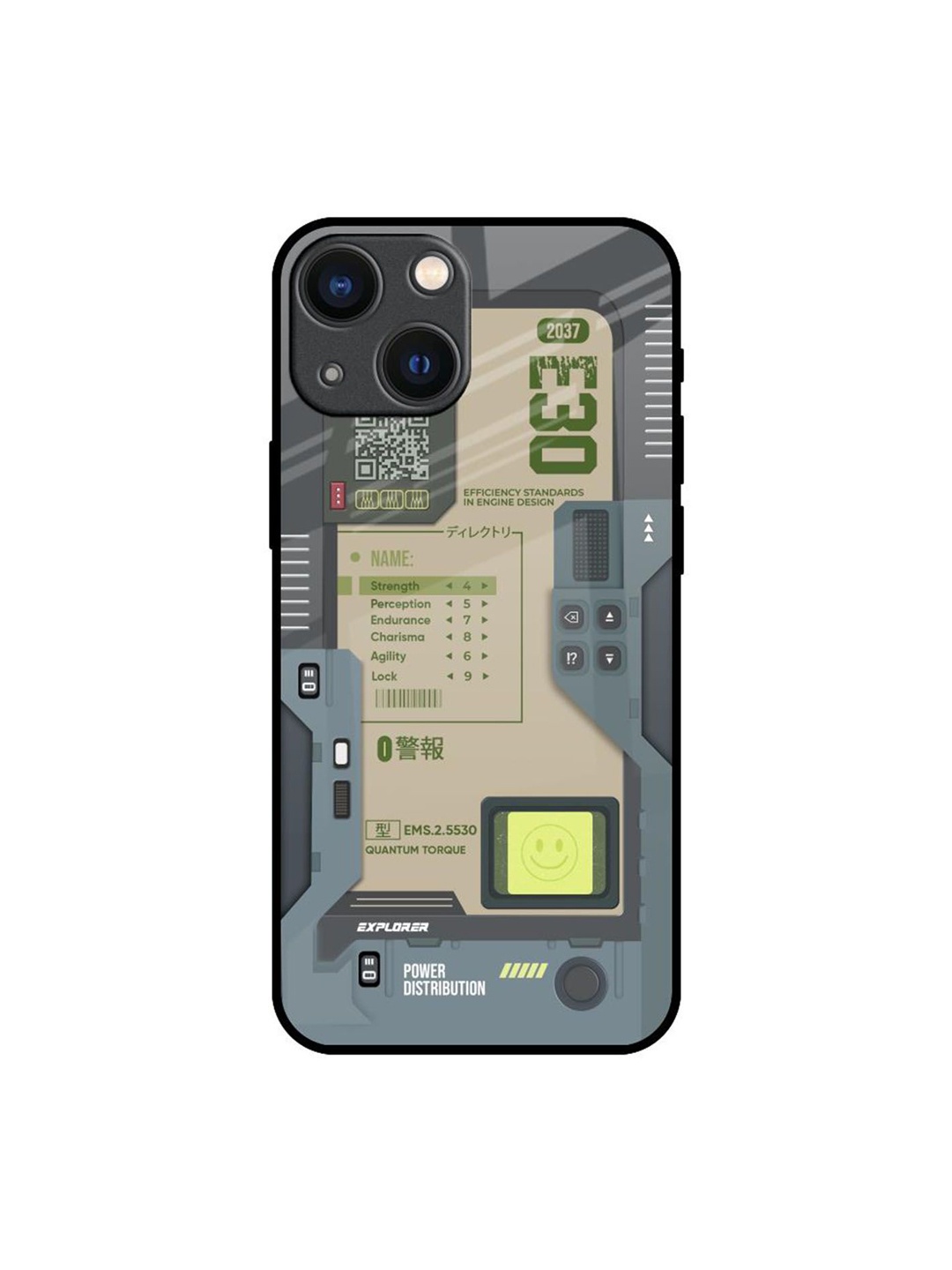

QRIOH Typography Printed iPhone 14 Plus Back Case Mobile Accessories, Grey