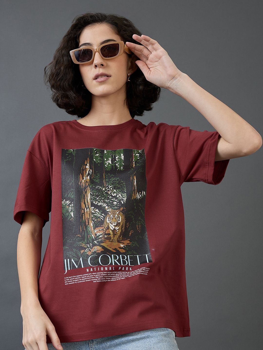 

Roadster Graphic Printed Tshirt, Maroon