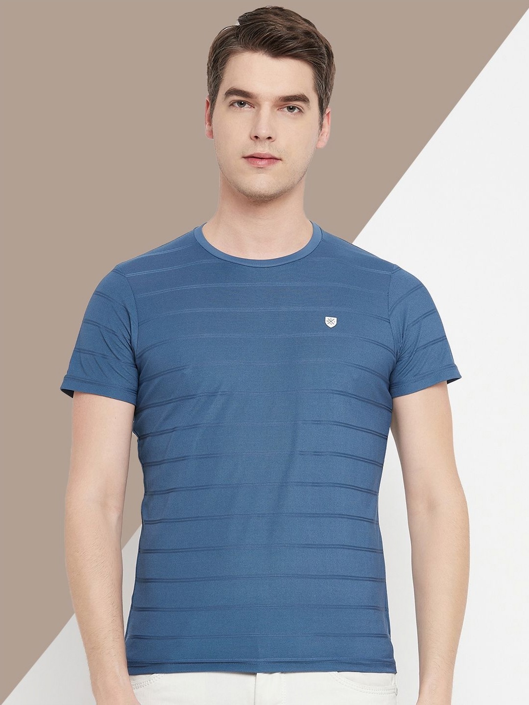 

OGEN Men Extended Sleeves Pockets T-shirt, Navy blue