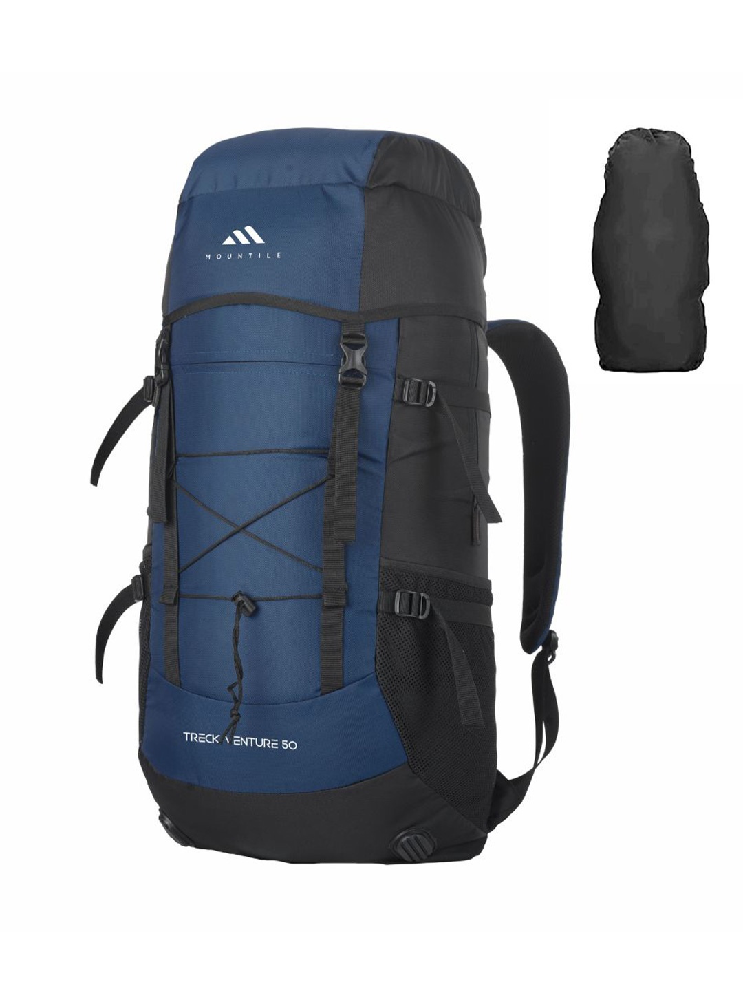 

MOUNTILE Treck Venture Rucksack Travel Backpack - 50L, Blue