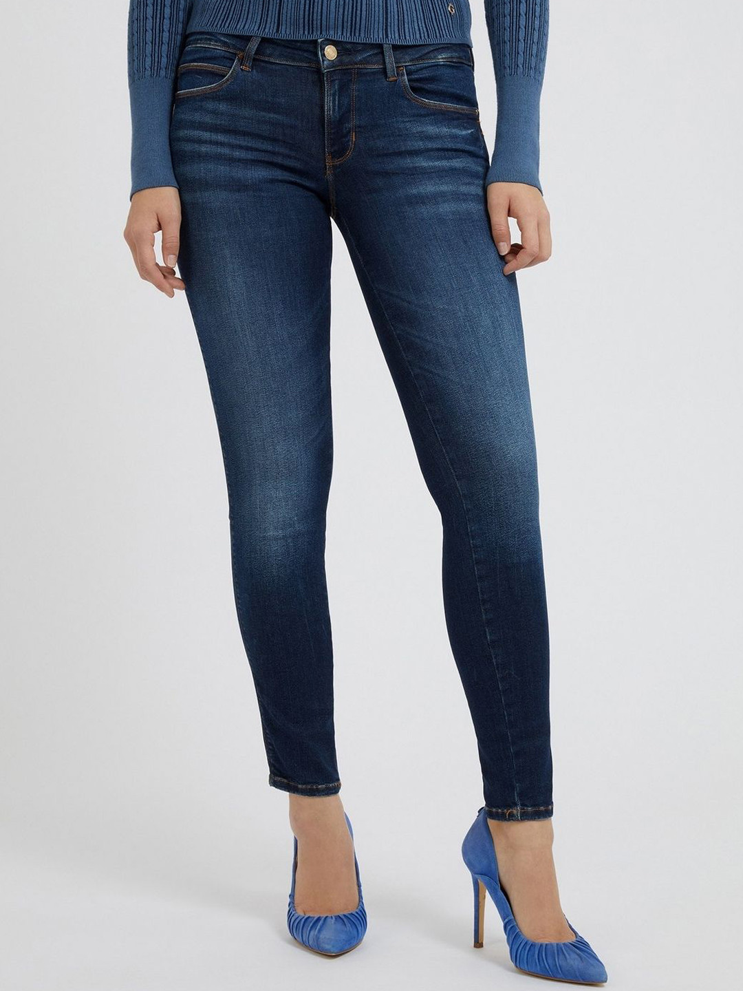 

GUESS Women Skinny Fit Jeans, Blue