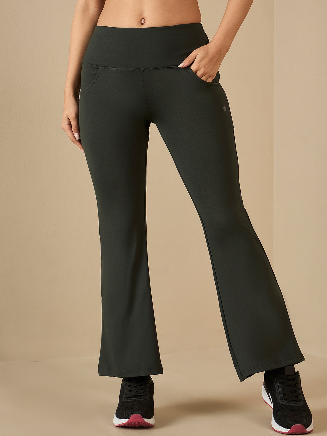 

July Mid Rise Stretch Tights, Green