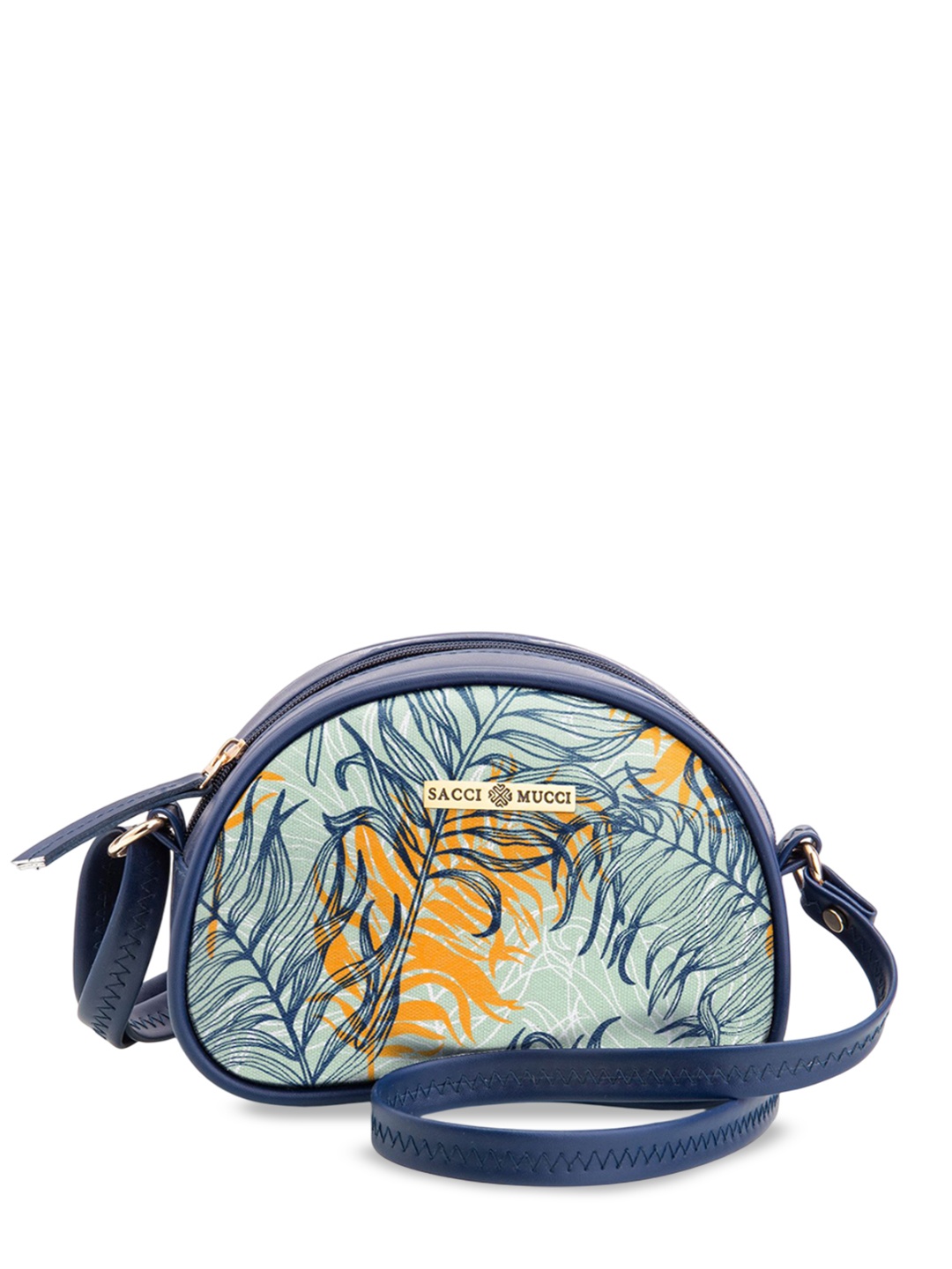 

Sacci Mucci Floral Printed Sling Bag, Navy blue