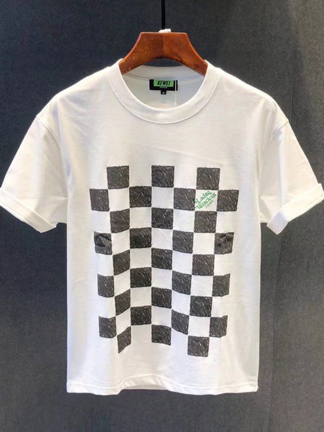

StyleCast Men Checked Cotton T-shirt, White