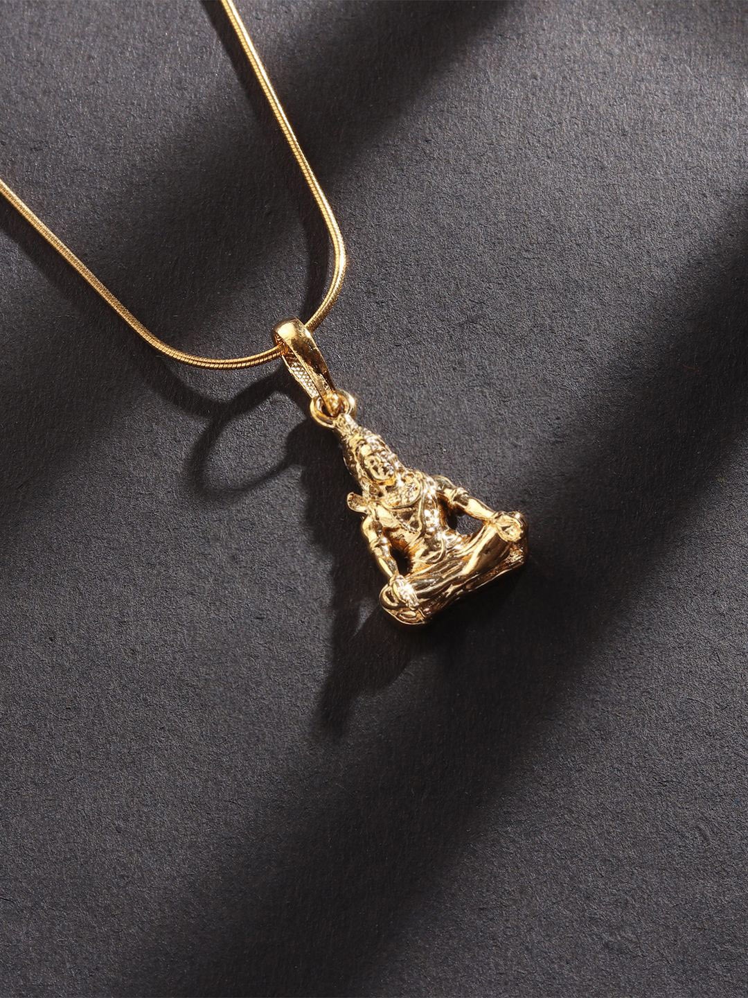 

AKSHAT SAPPHIRE 92.5 Sterling Silver Gold Plated God Shiva Contemporary Shaped Pendants
