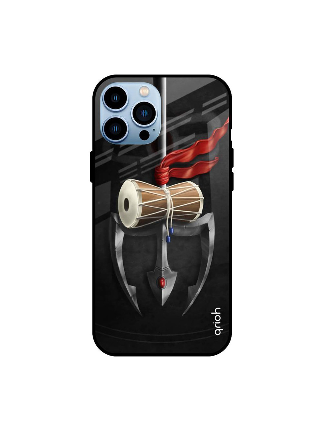 

QRIOH Quirky Printed iPhone 13 Pro Max Back Case Mobile Accessories, Black