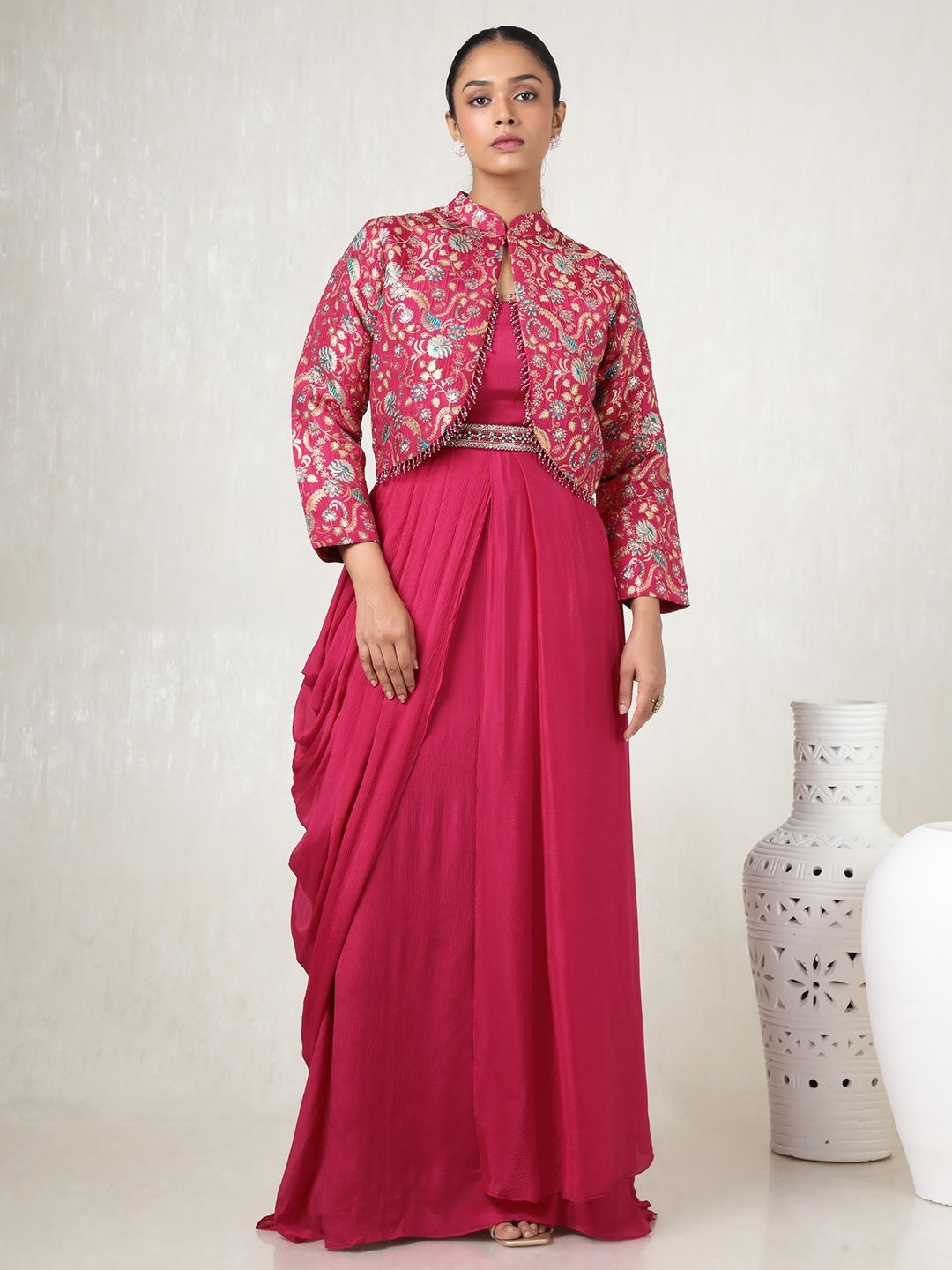 

Soch Embellished A-Line Maxi Dress, Pink