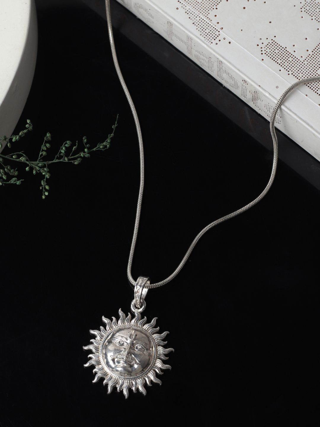 

AKSHAT SAPPHIRE Kids 925 Sterling Silver God Surya Temple Pendant
