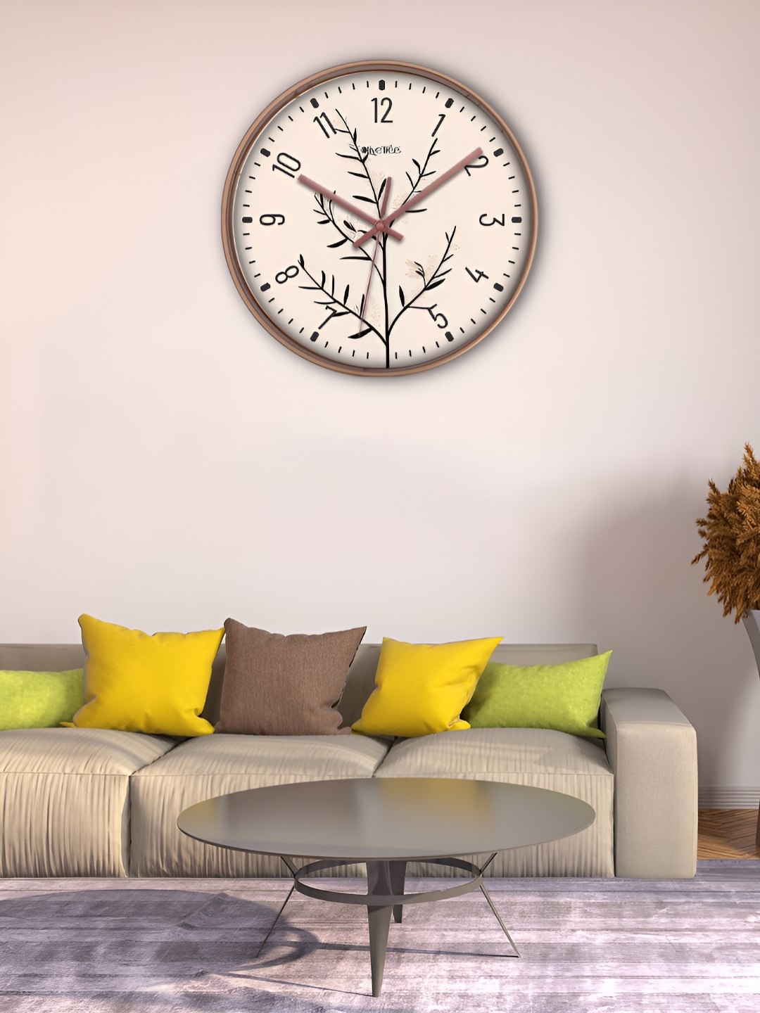 

OLIVE TREE Copper-Toned Traditional Wall Clock
