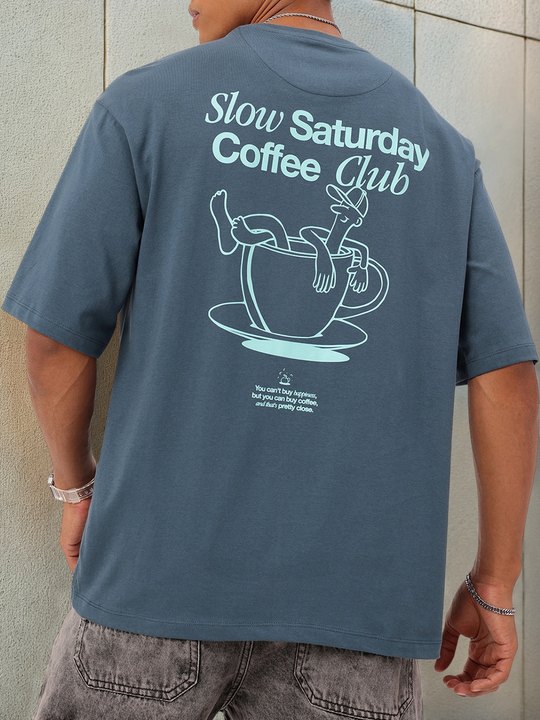 

Kook N Keech Street Club Printed Oversized Fit T-shirt, Blue