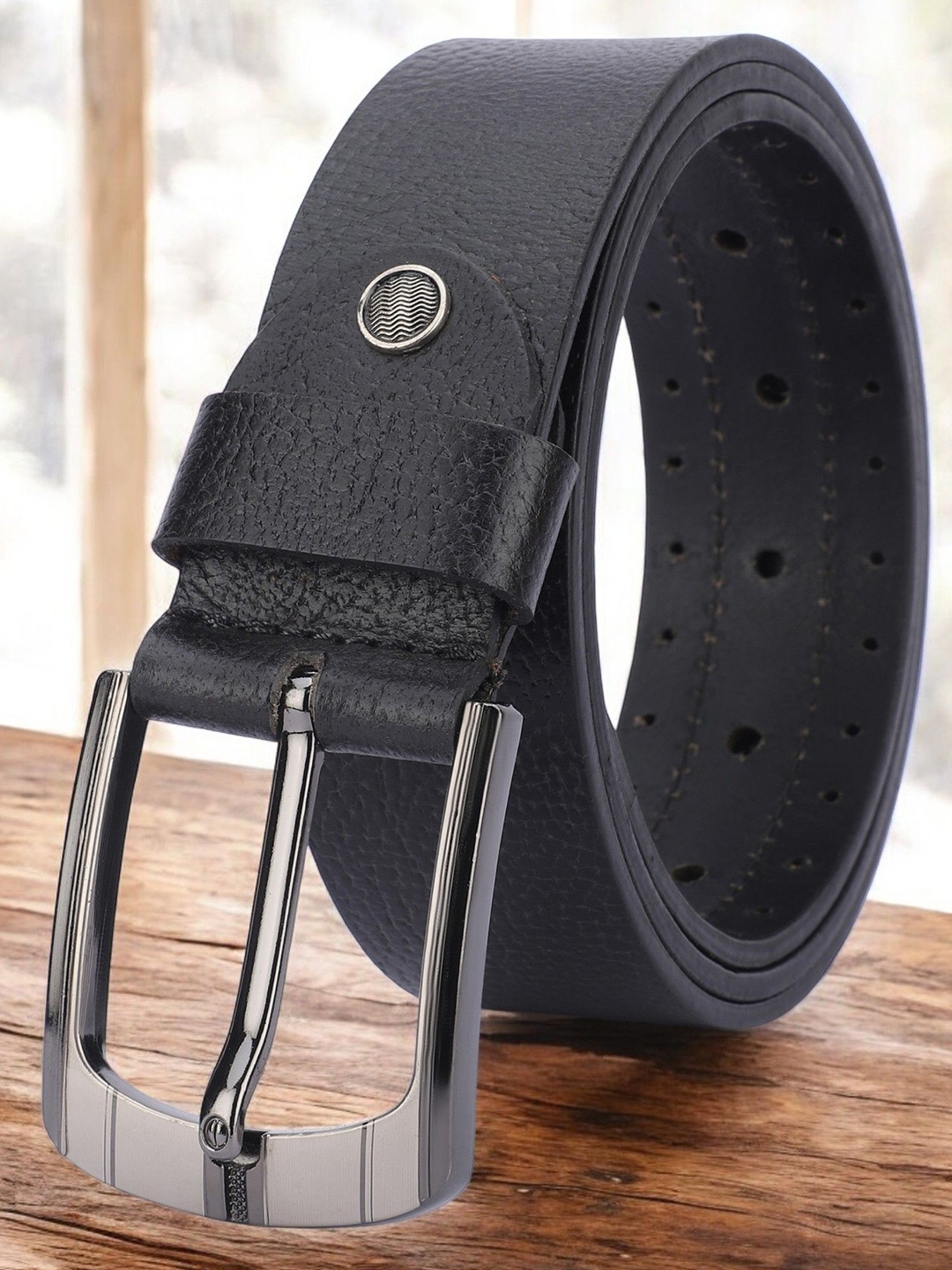

The Roadster Lifestyle Co Genuine Leather Casual Belt, Black