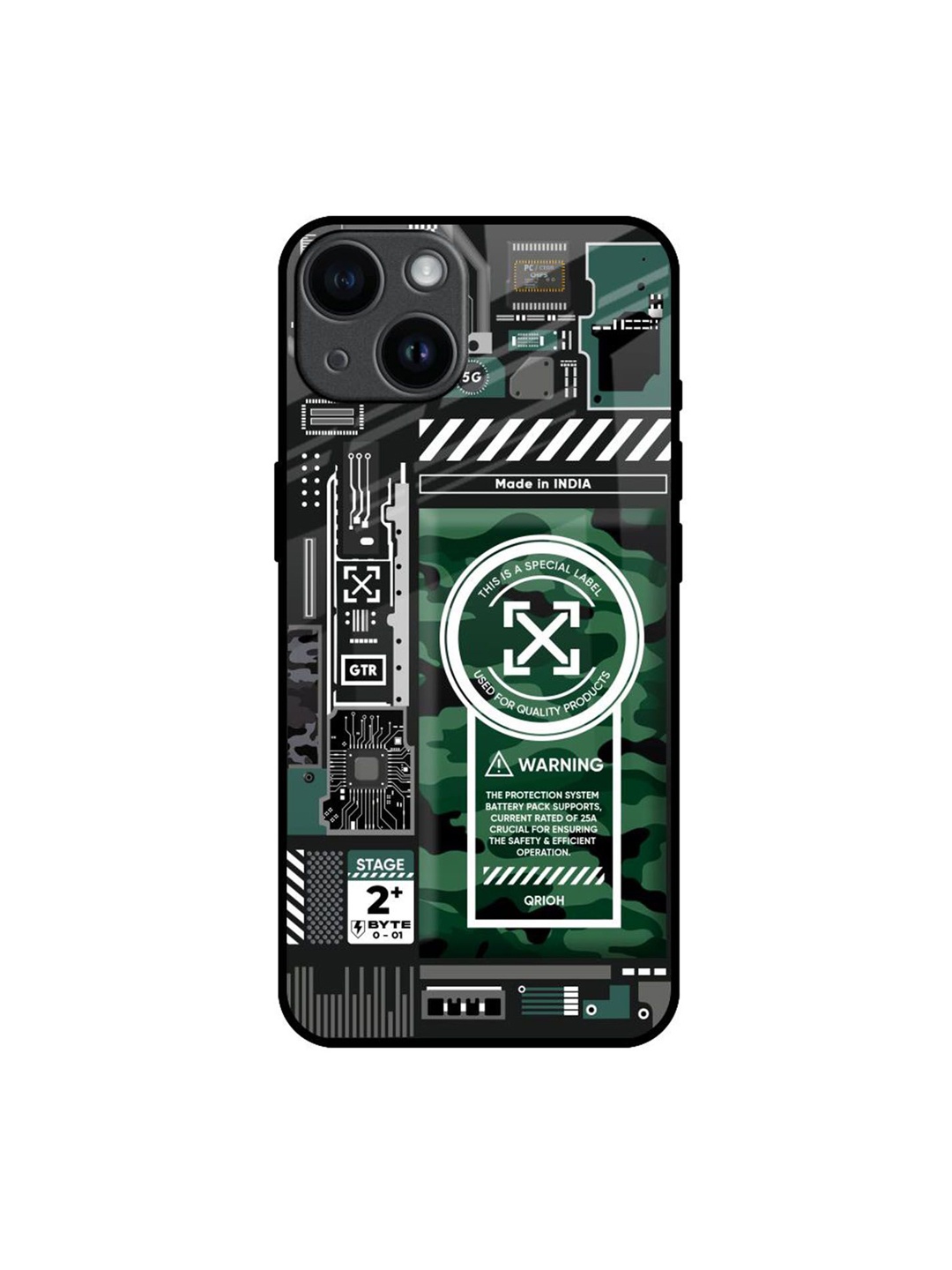 

QRIOH Typography Printed iPhone 14 Back Case Mobile Accessories, Black