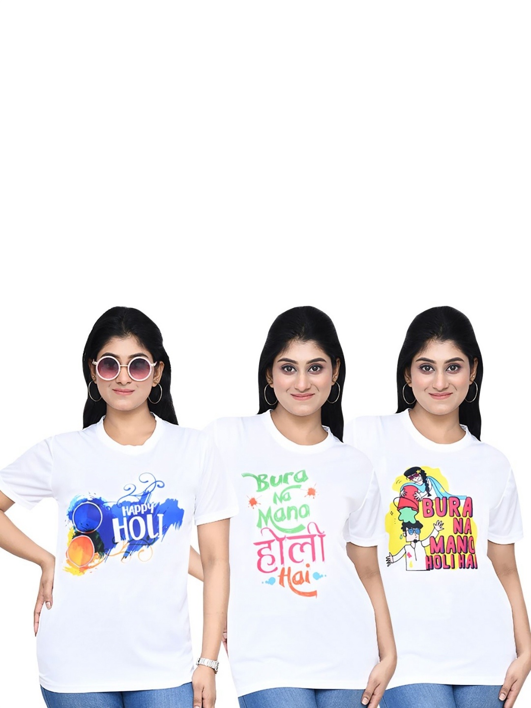 

RAPL Women 3 Printed T-shirt, White