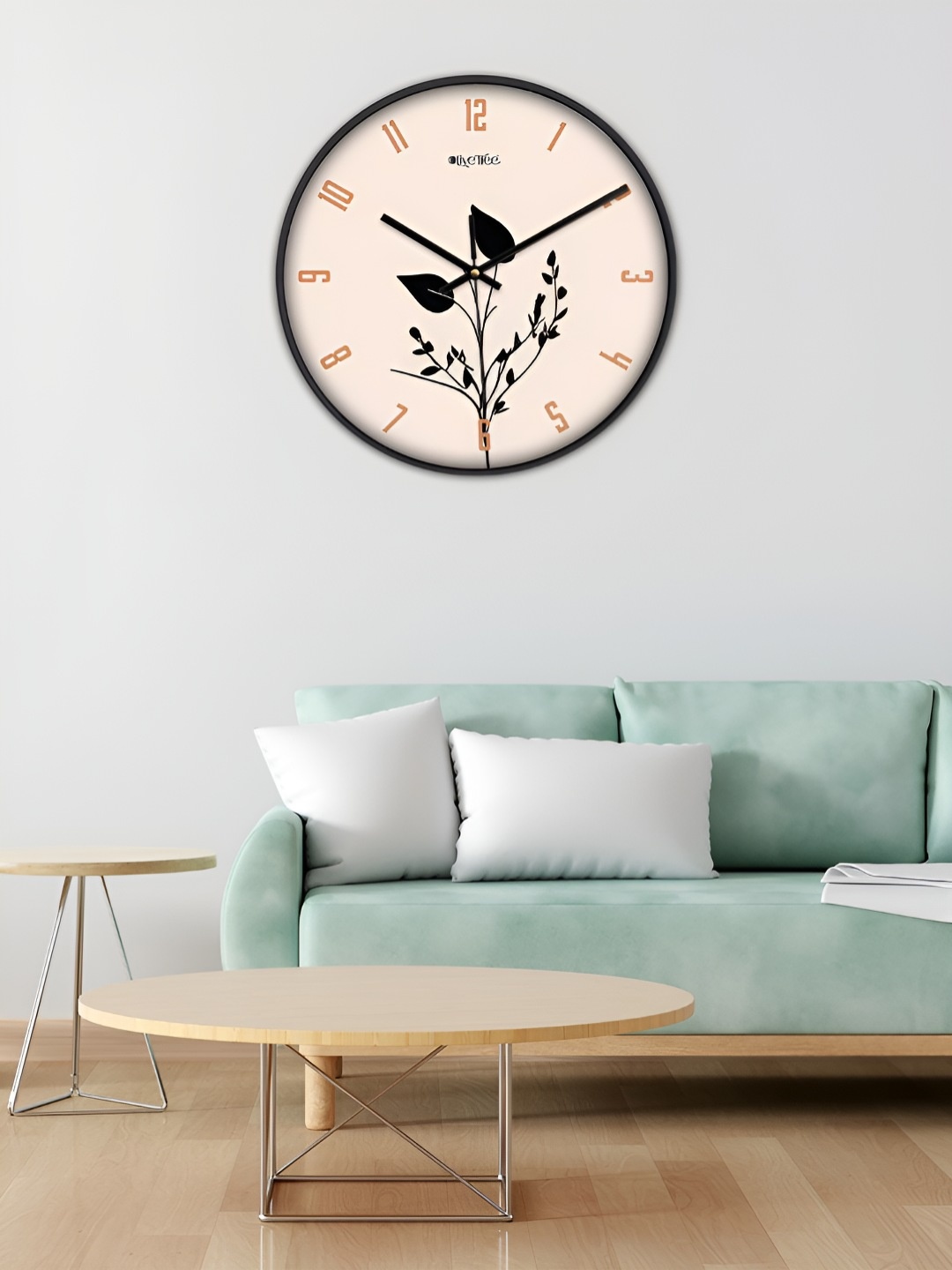 

OLIVE TREE Black & Brown Traditional Wall Clock