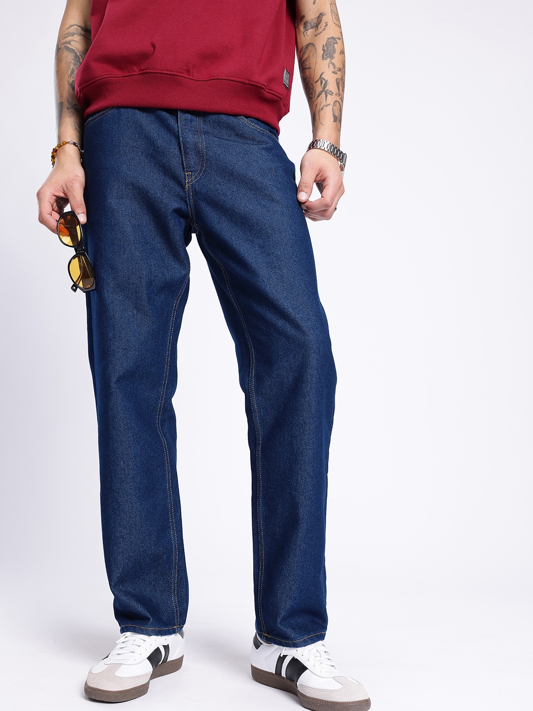 

glitchez Men Urban Cool Straight Fit Jeans, Blue