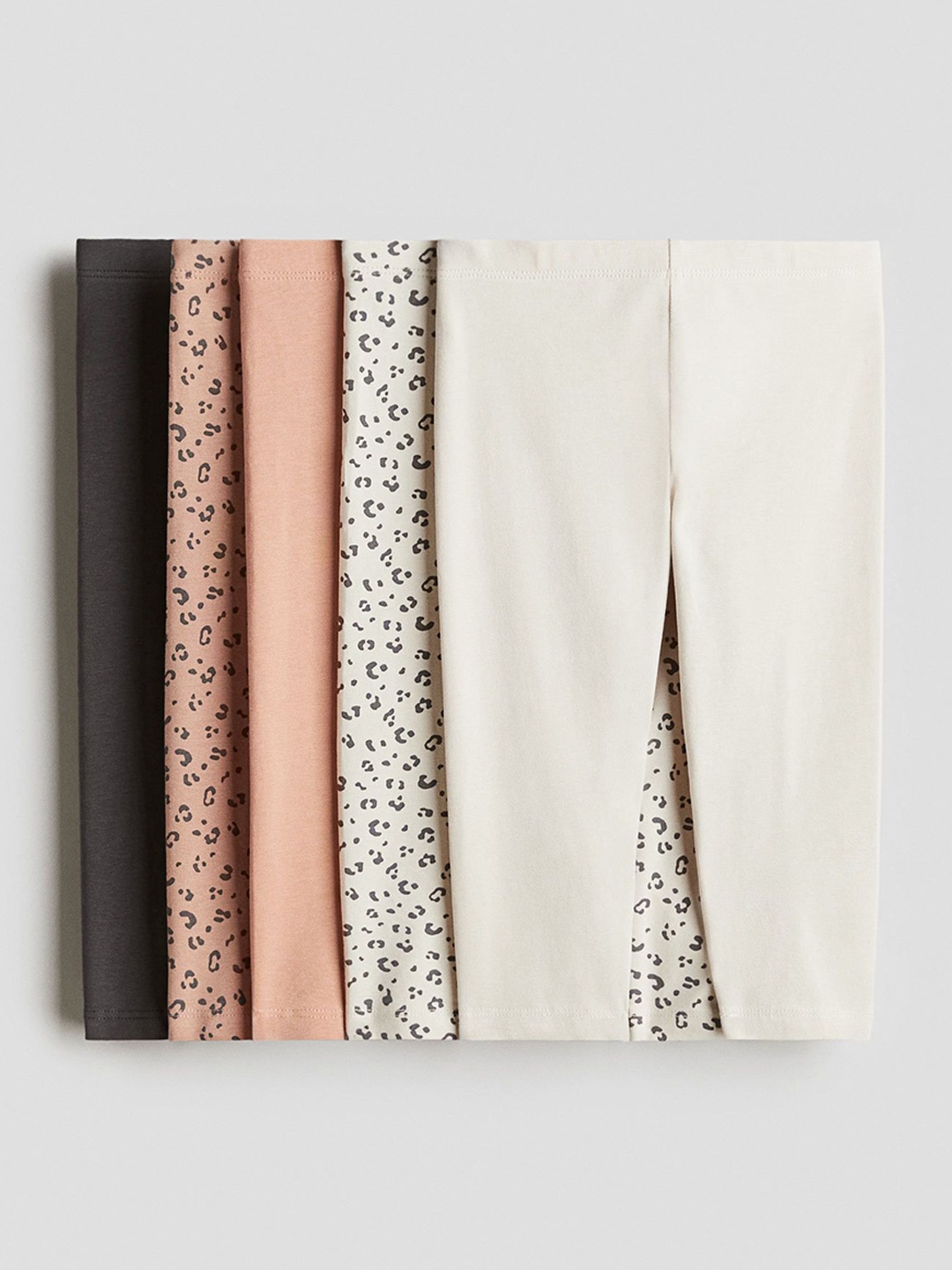 

H&M 5-Pack Cotton Capri Leggings, Orange
