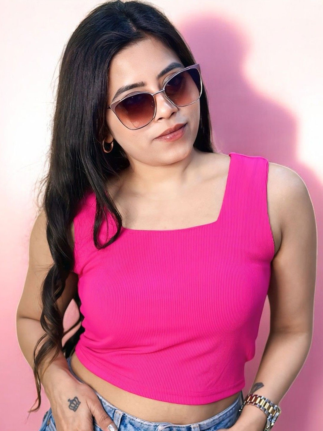 

HOW House Of Wear Crop Top, Pink
