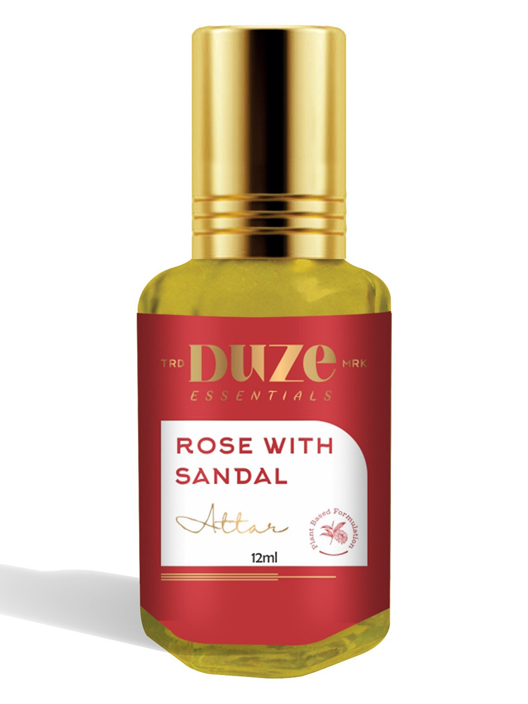 

Duze Essentails Rose Sandal Natural & Alcohol Free Long Lasting Attar- 12 ml, Red