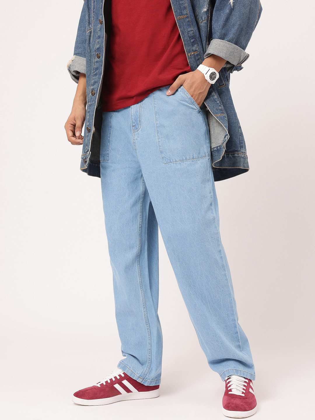 

Kook N Keech Men Urban Comfort Baggy Jeans, Blue