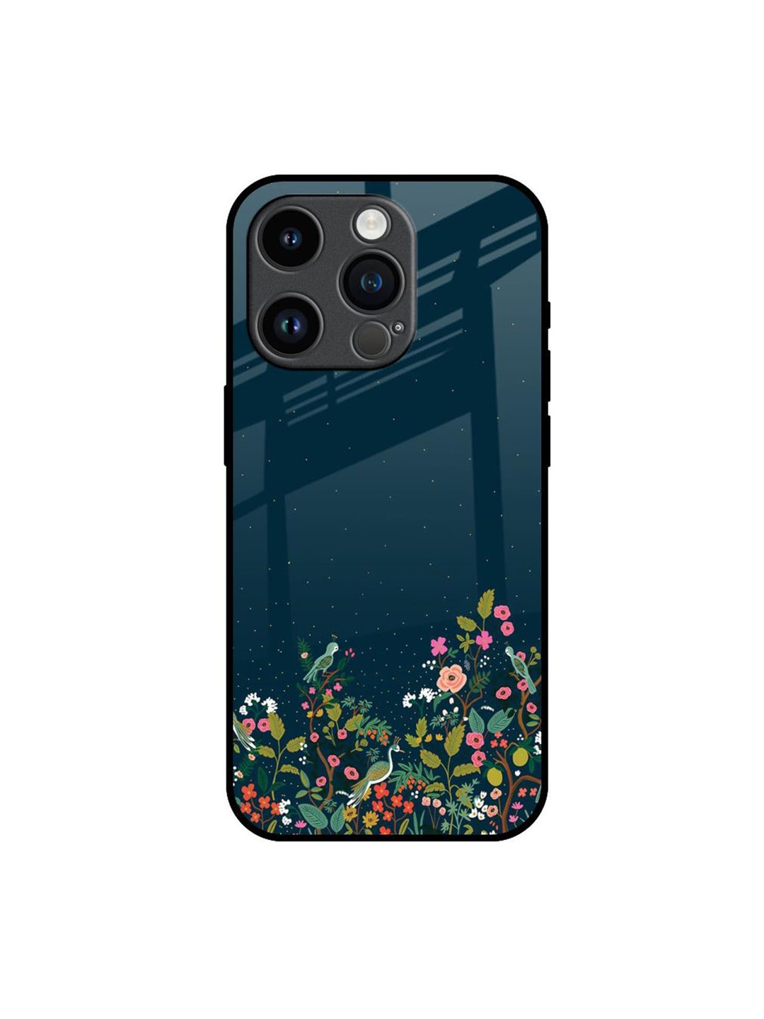

QRIOH Floral Printed iPhone 14 Pro Back Case Mobile Accessories, Green
