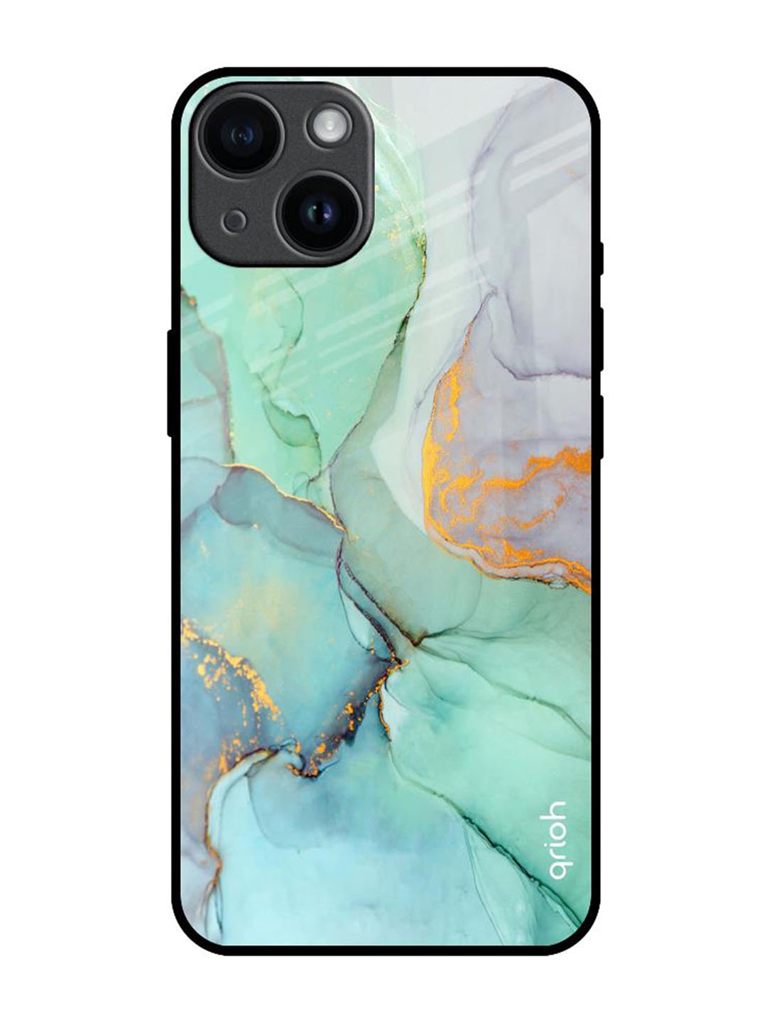 

QRIOH Quirky Printed iPhone 14 Back Case Mobile Accessories, Green