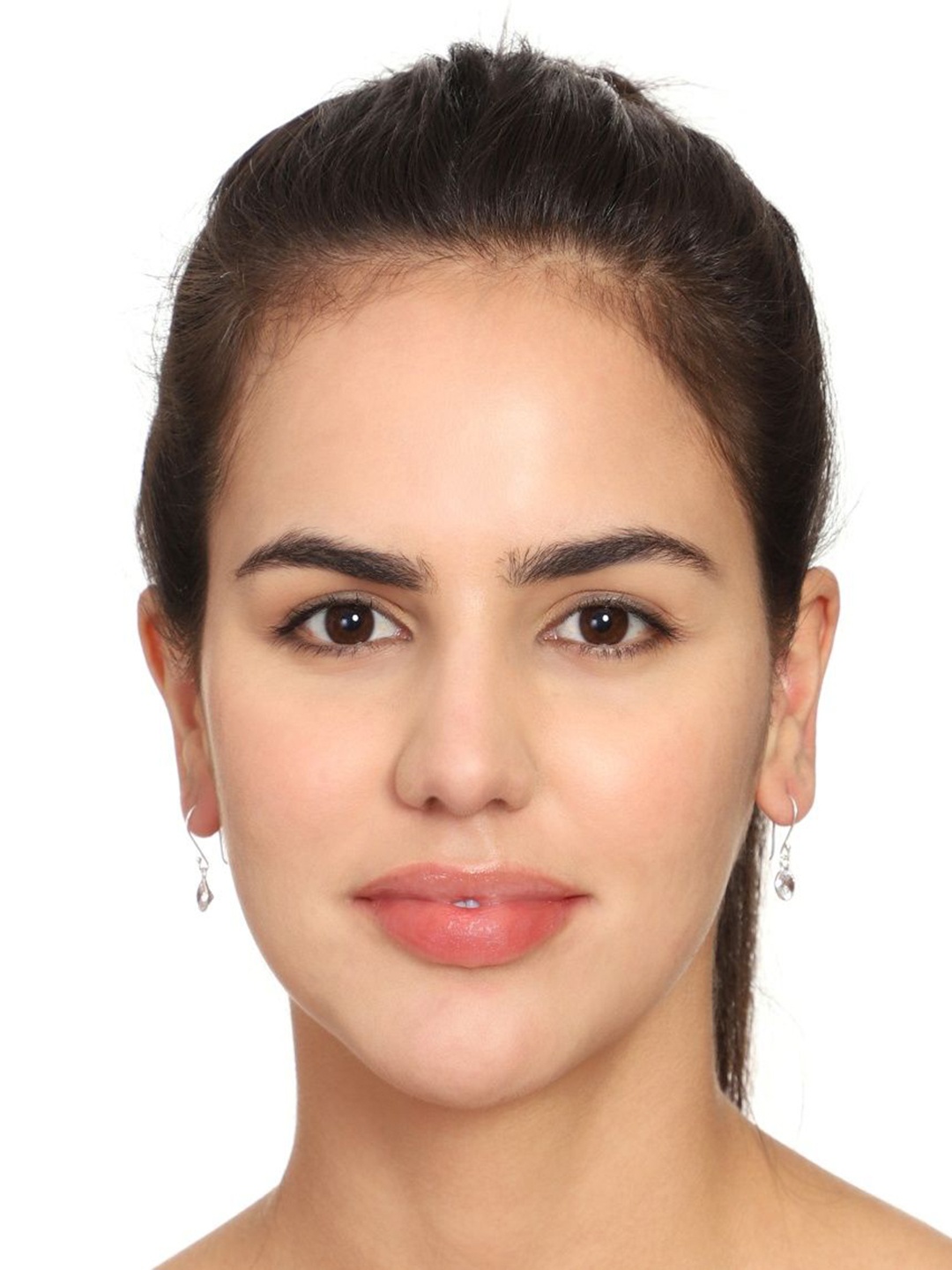 

Abhooshan 92.5 Sterling Silver Circular Shaped Drop Earrings, White