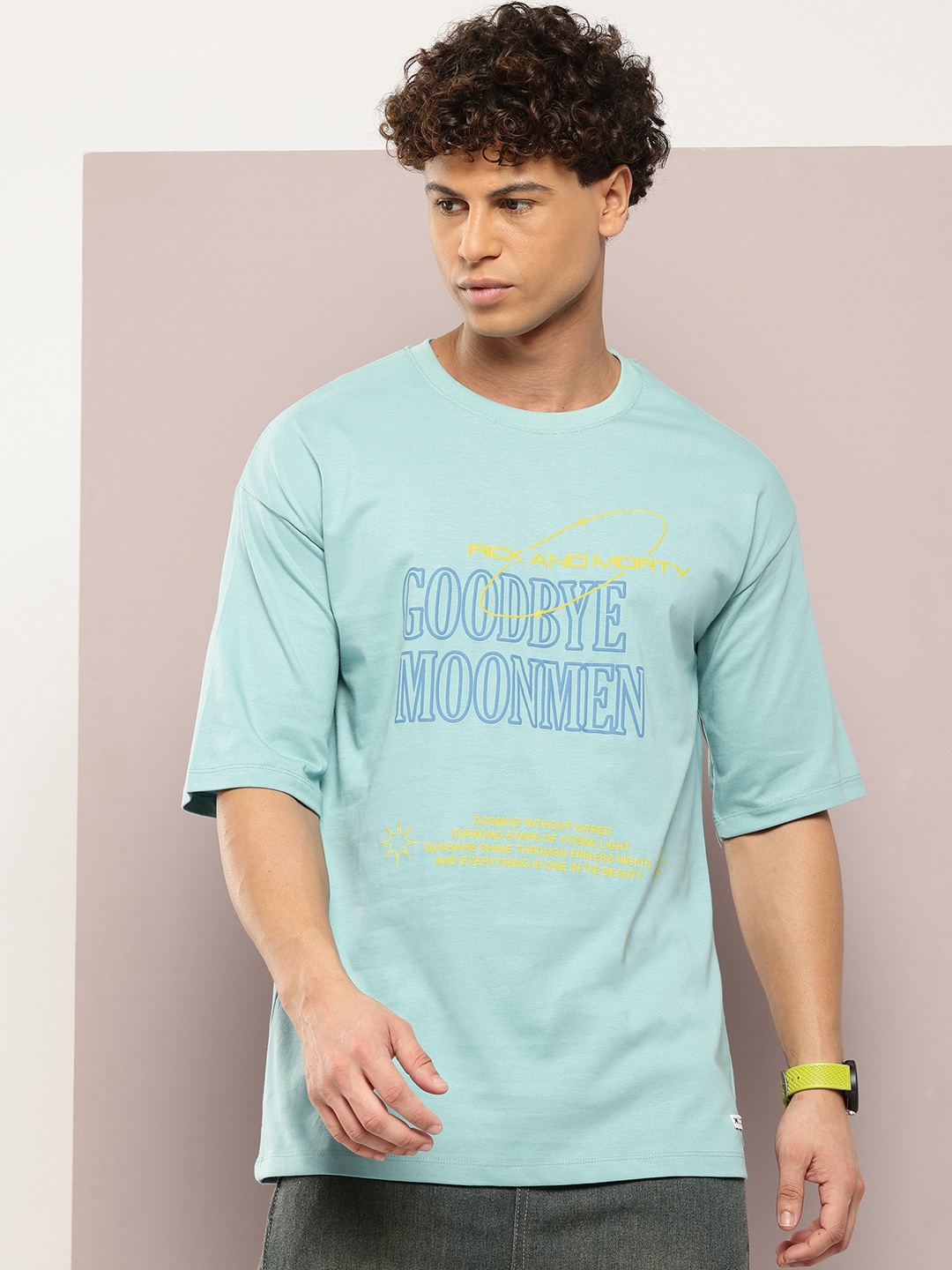 

Kook N Keech Printed Oversized T-shirt, Blue