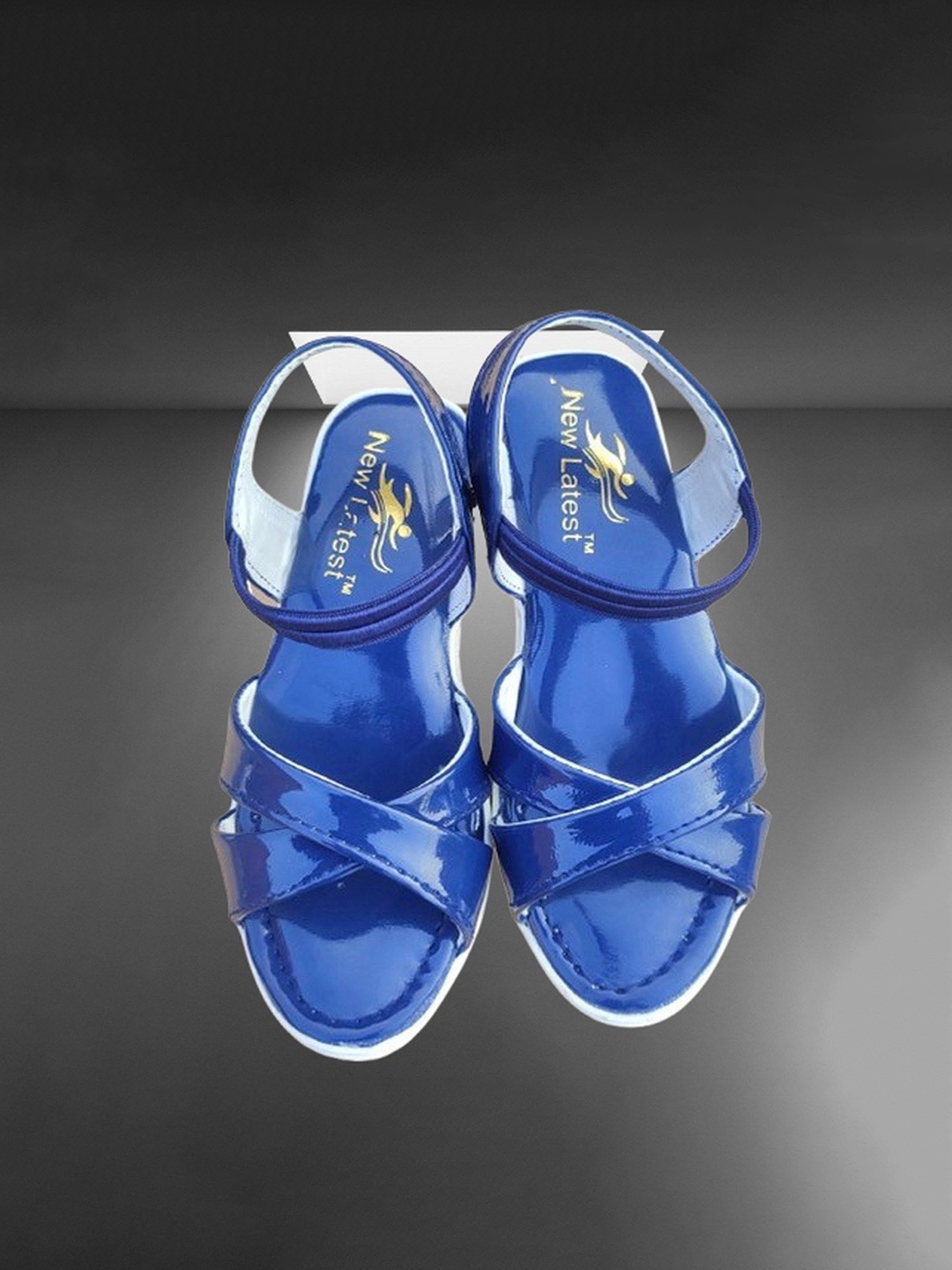 

BAESD Girls Ethnic Open Toe Flats, Blue