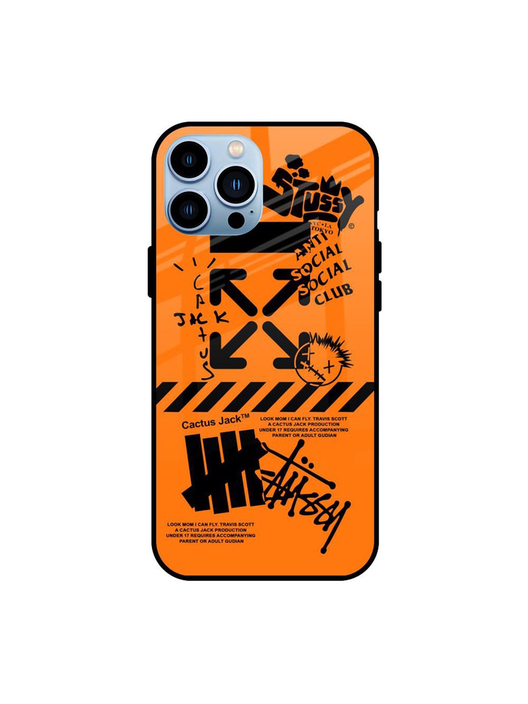 

QRIOH Typography Printed iPhone 13 Pro Max Back Case Mobile Accessories, Orange