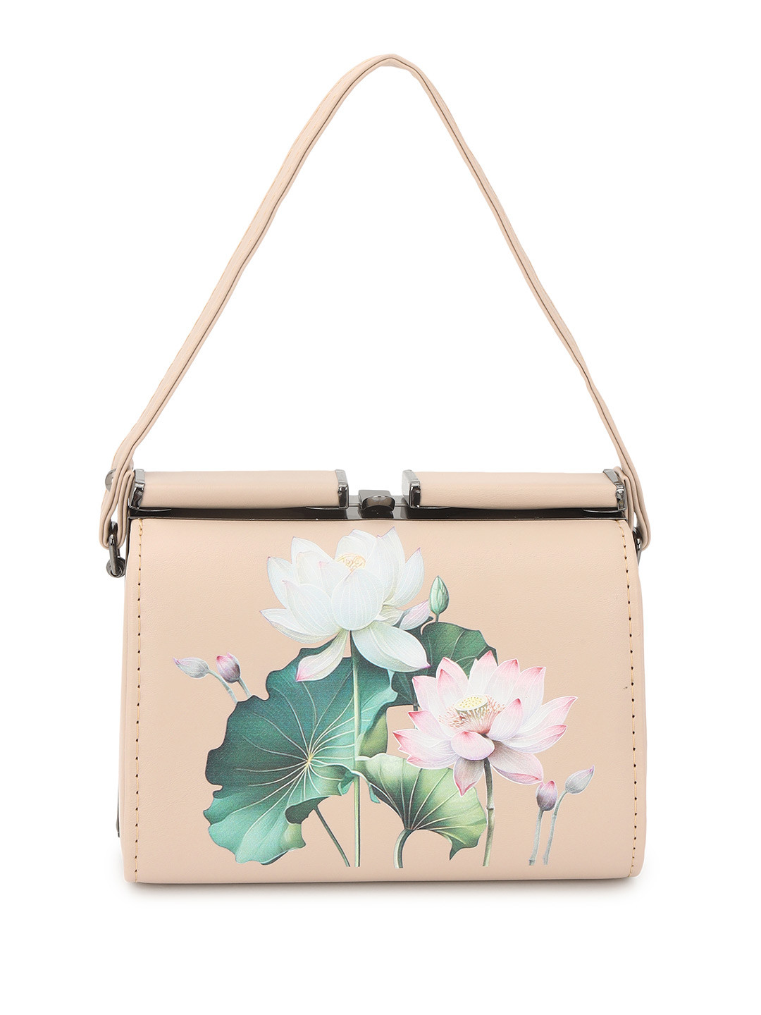

Justin Whyte Embellished Structured Shoulder Bag, Beige